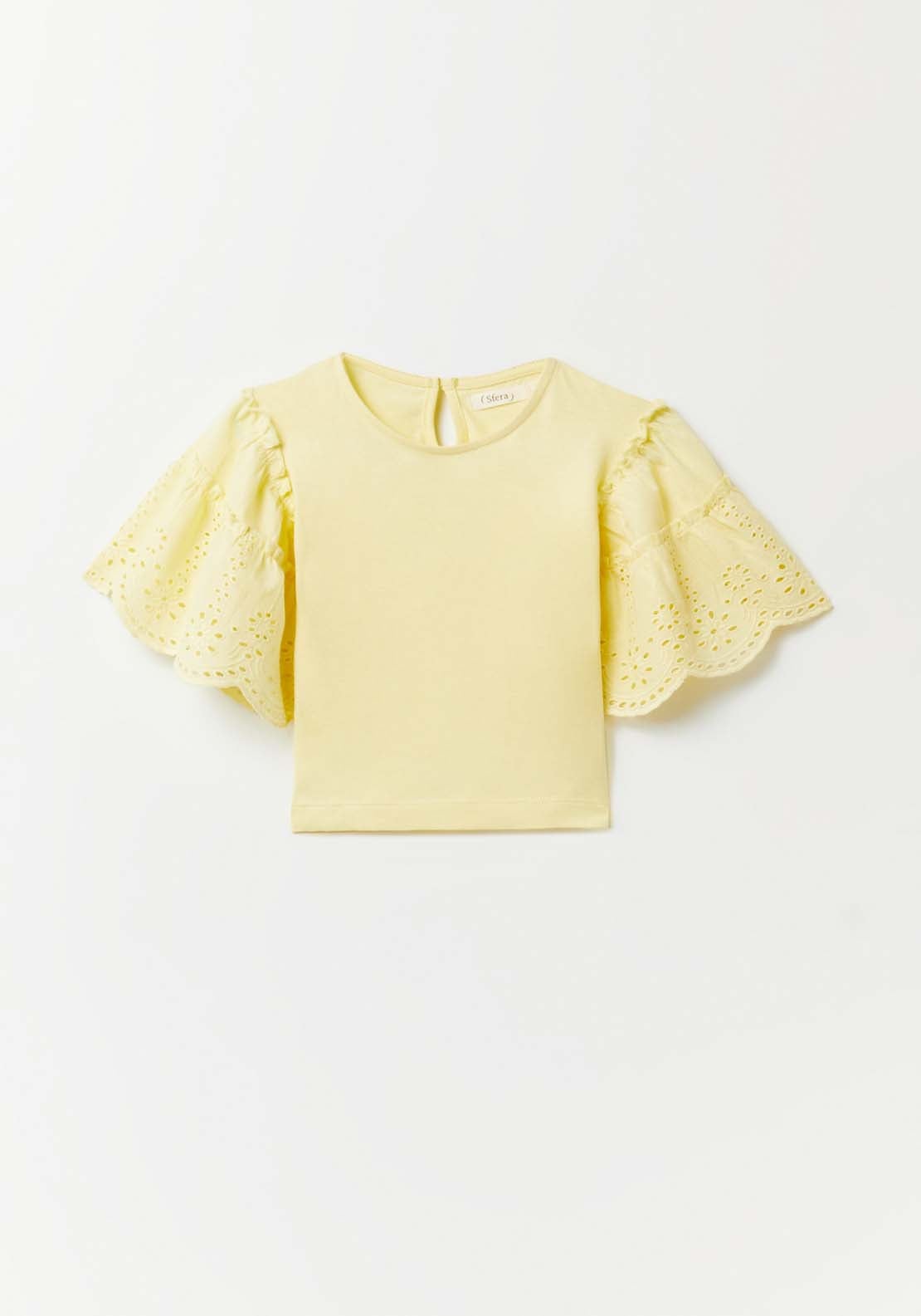 Sfera Embroidered T-Shirt - Yellow 2 Shaws Department Stores