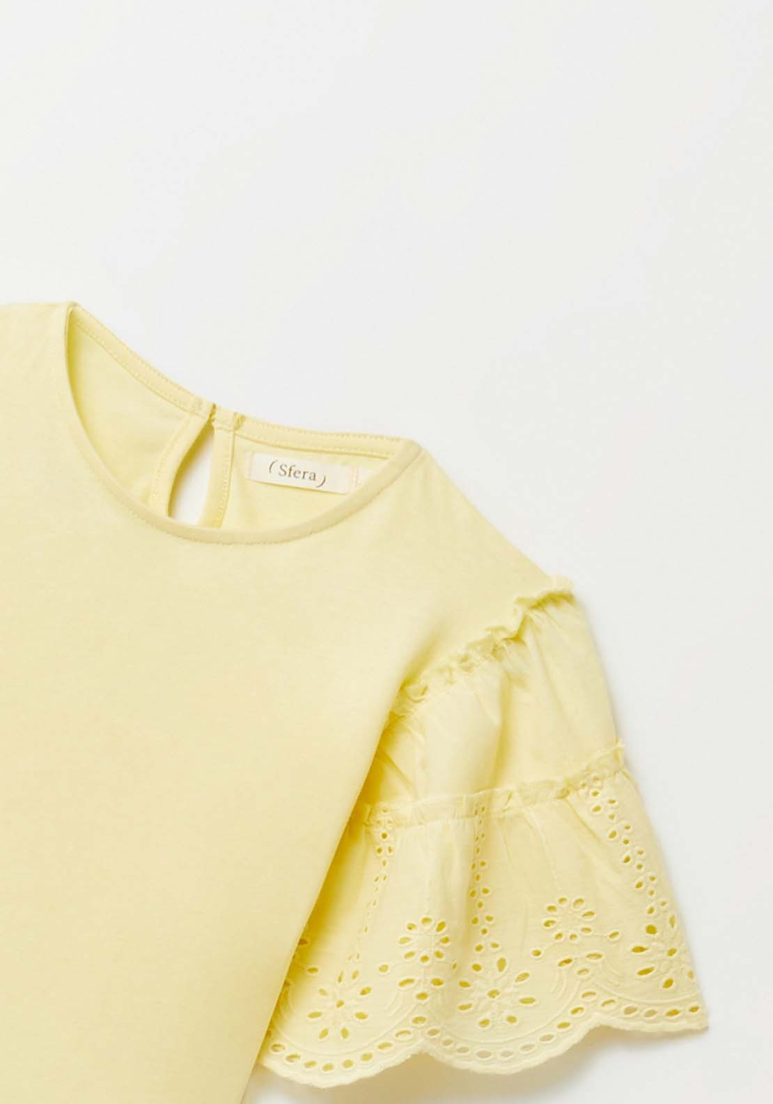 Sfera Embroidered T-Shirt - Yellow 3 Shaws Department Stores