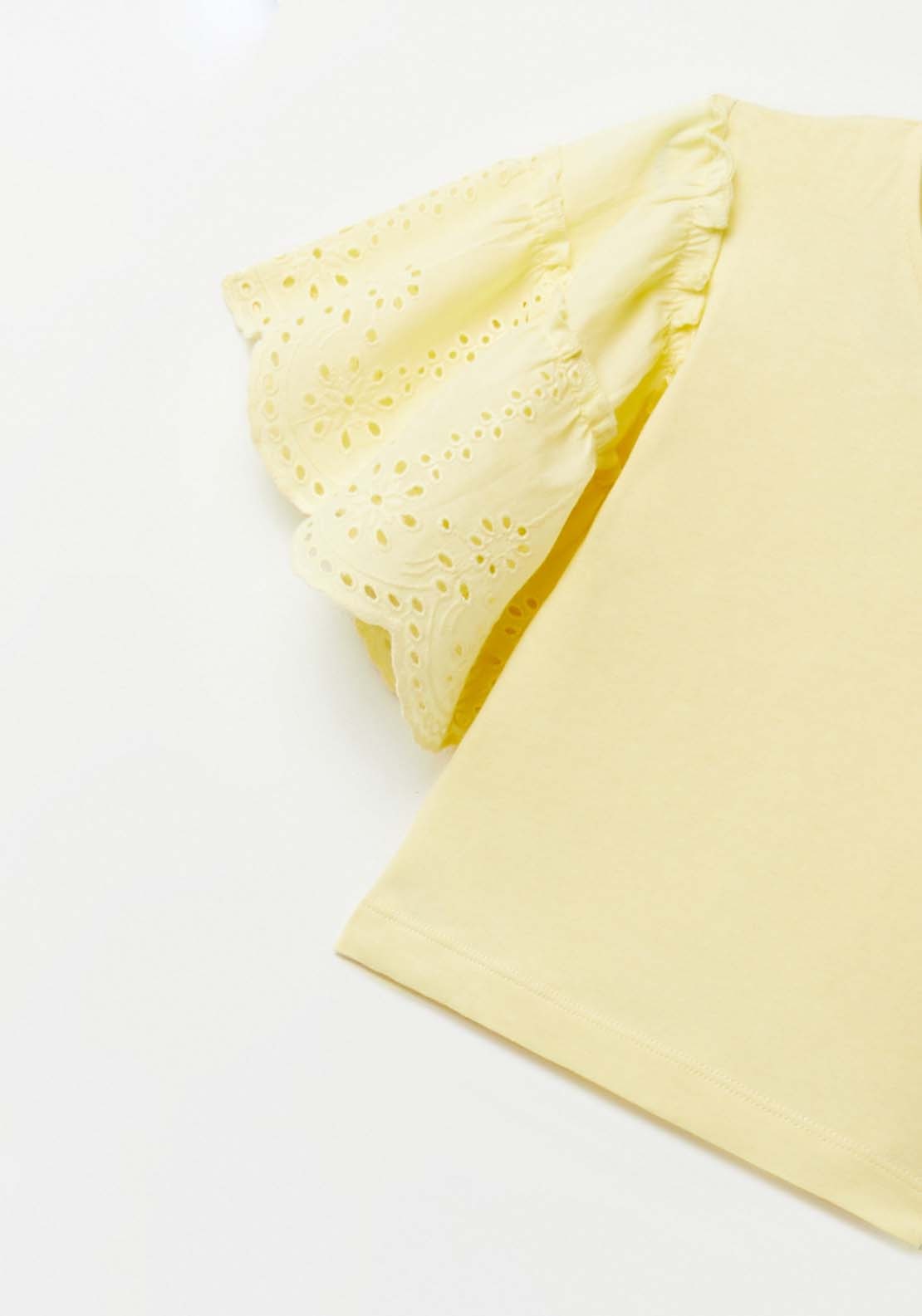 Sfera Embroidered T-Shirt - Yellow 5 Shaws Department Stores
