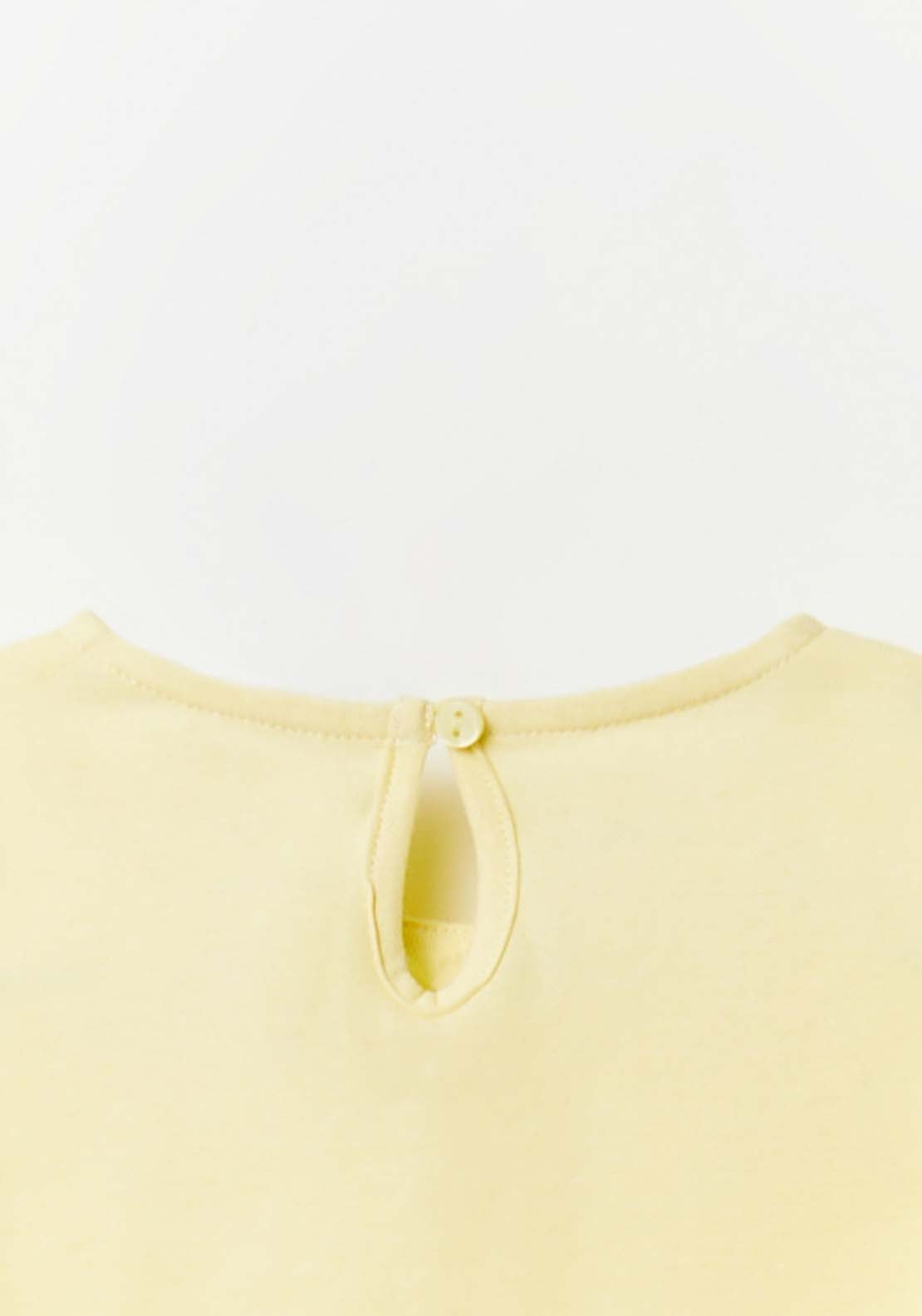 Sfera Embroidered T-Shirt - Yellow 4 Shaws Department Stores