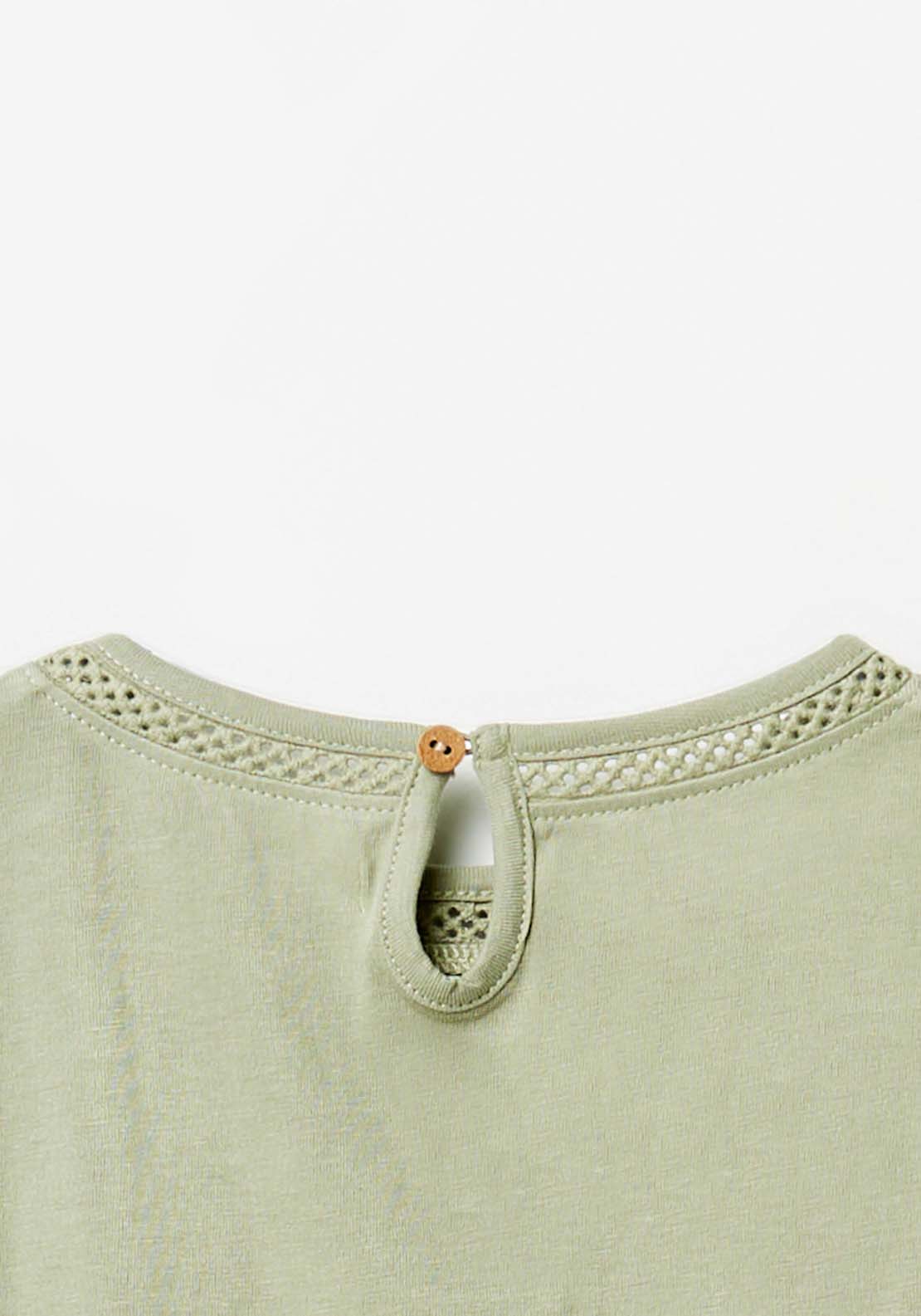 Sfera Embroidered T-Shirt - Green 5 Shaws Department Stores