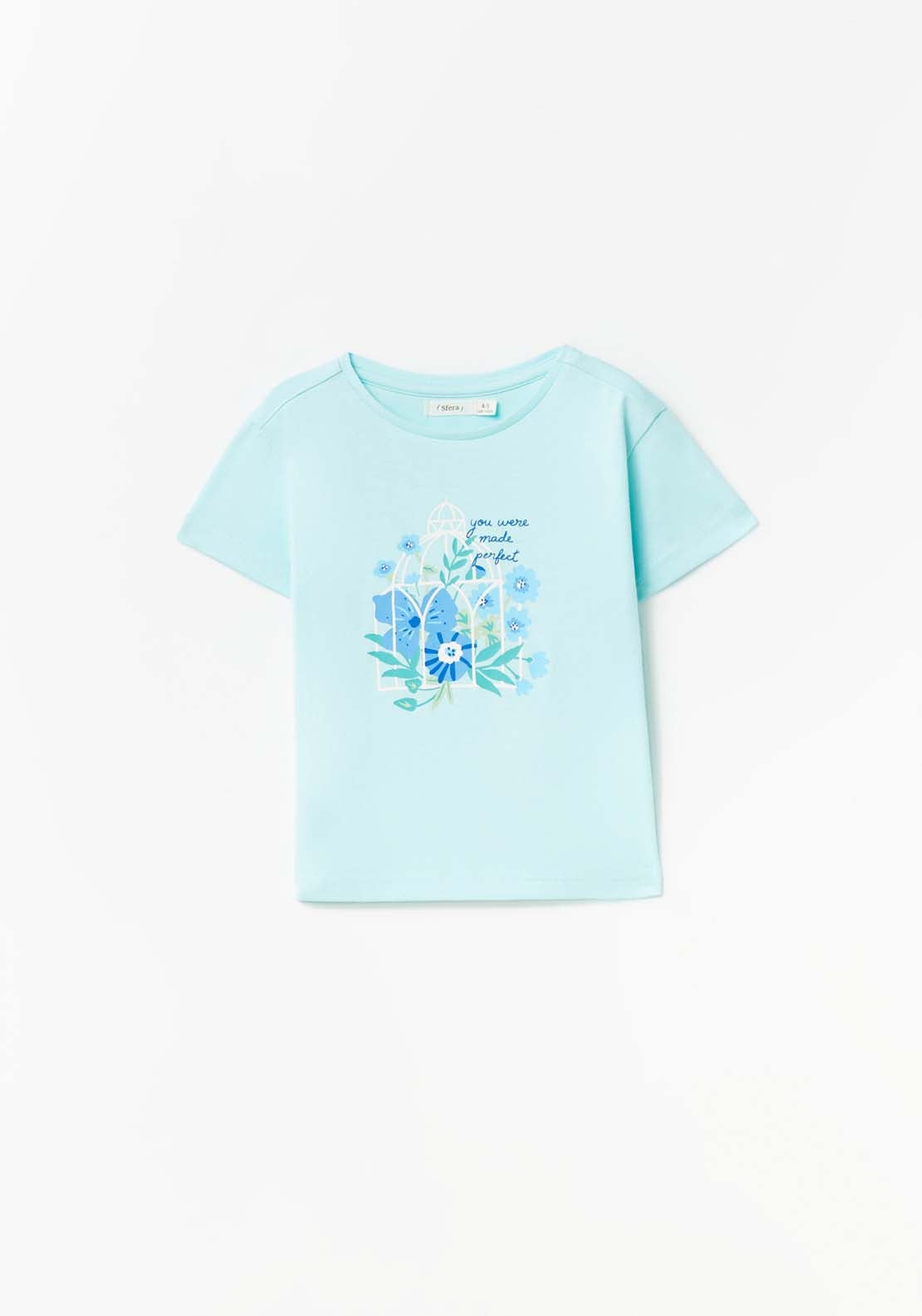 Sfera Floral T-Shirt - Blue 1 Shaws Department Stores
