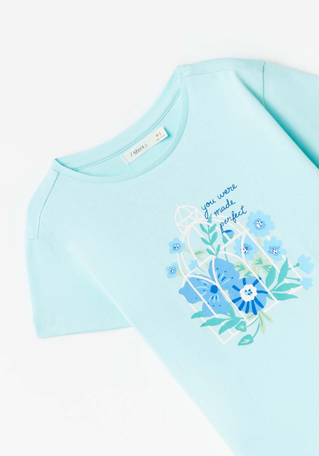 Sfera Floral T-Shirt - Blue 2 Shaws Department Stores