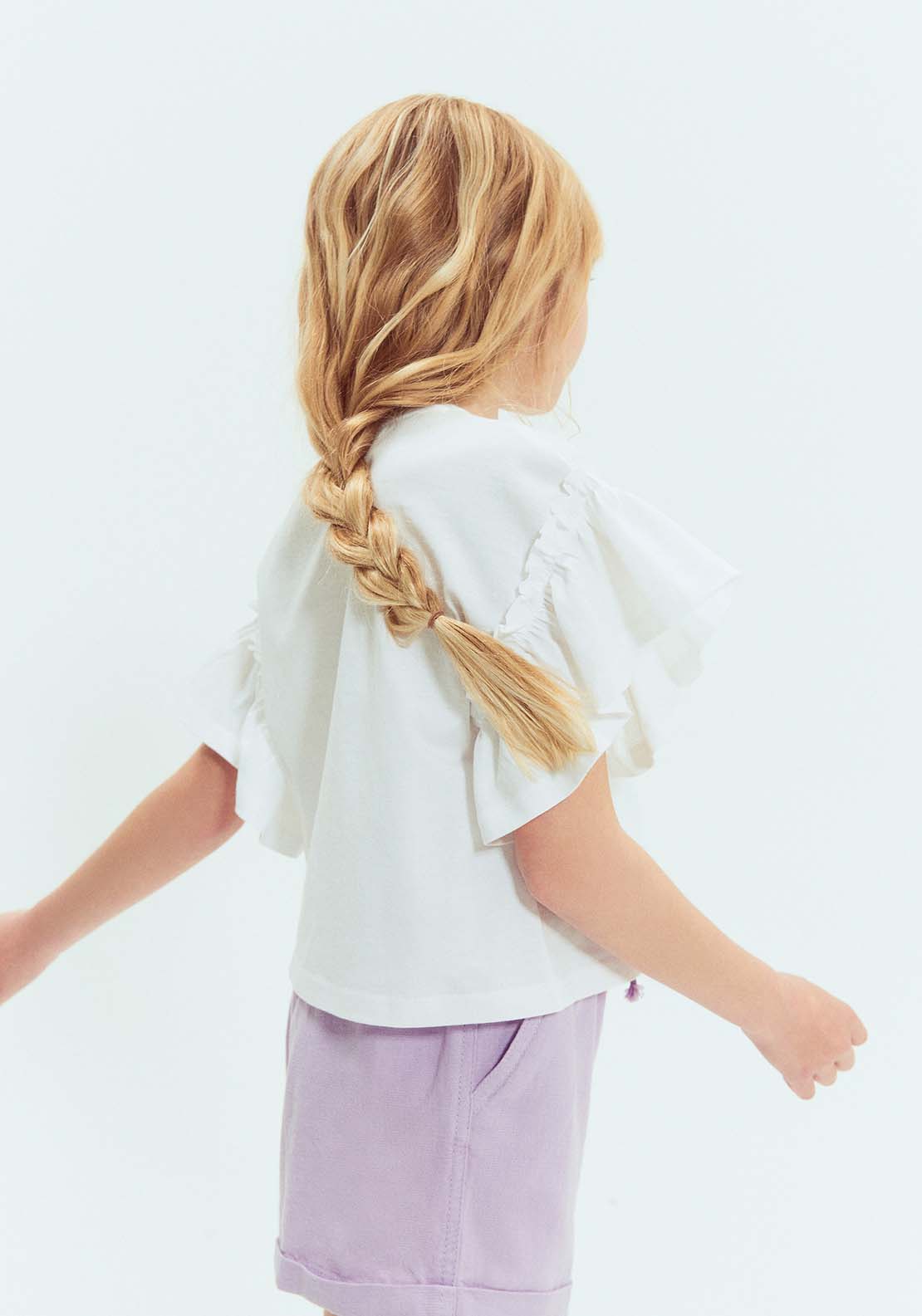 Sfera Tulle Flower T-Shirt - White 3 Shaws Department Stores