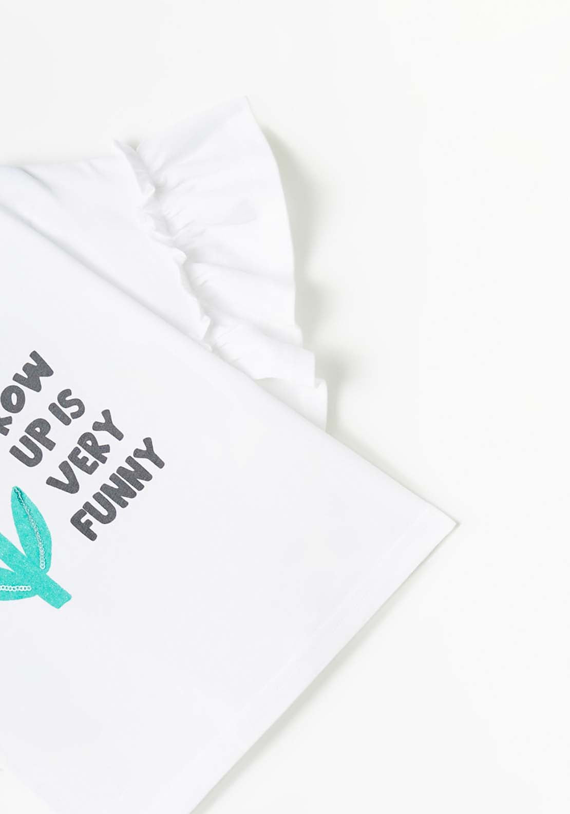 Sfera Tulle Flower T-Shirt - White 4 Shaws Department Stores
