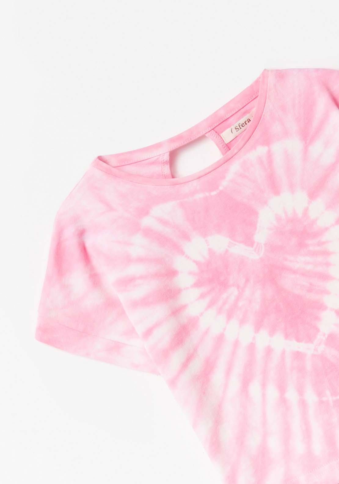 Sfera Tie Dye Love Heart T-Shirt - Pink 4 Shaws Department Stores