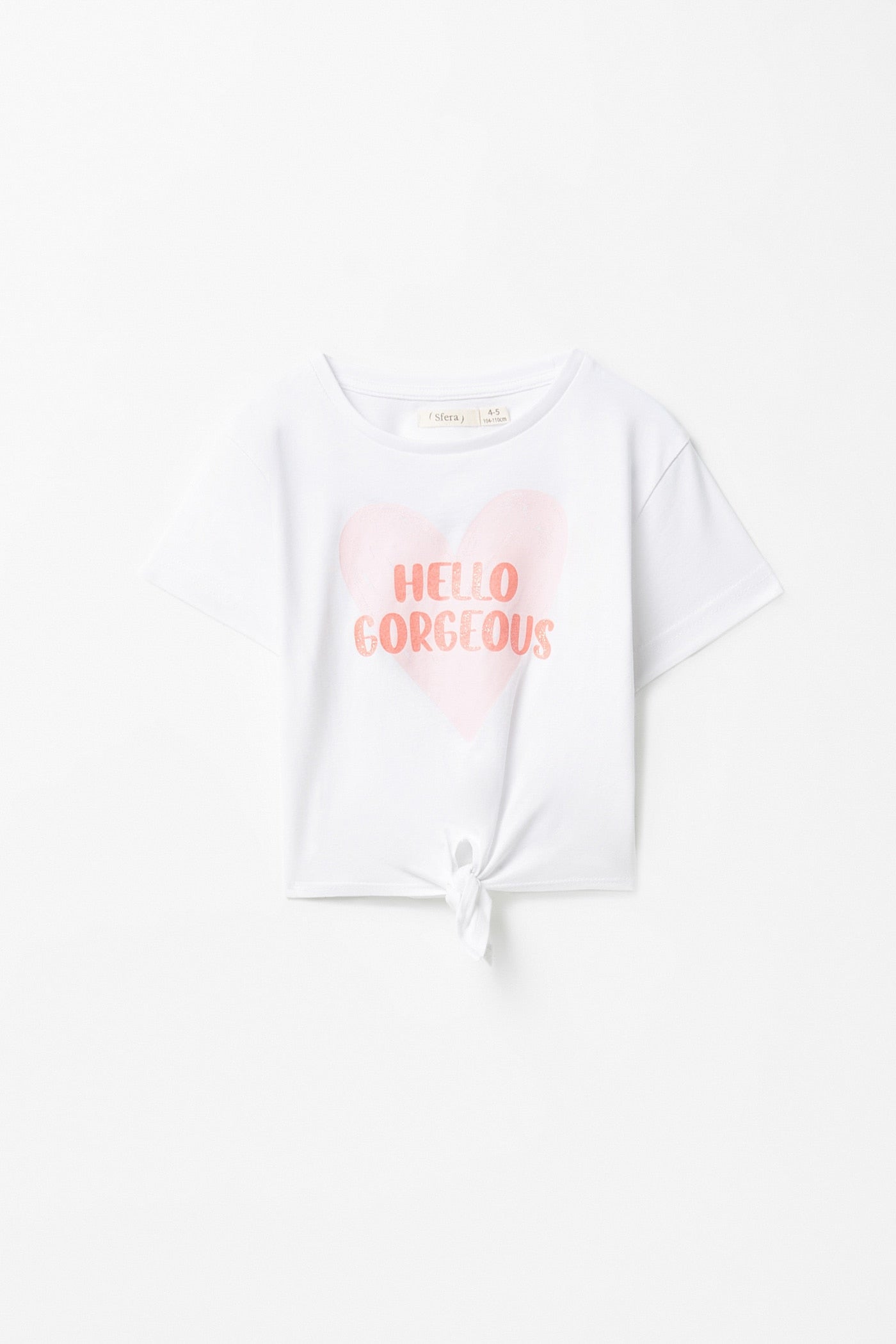 Sfera Heart Knot T-Shirt - White 1 Shaws Department Stores