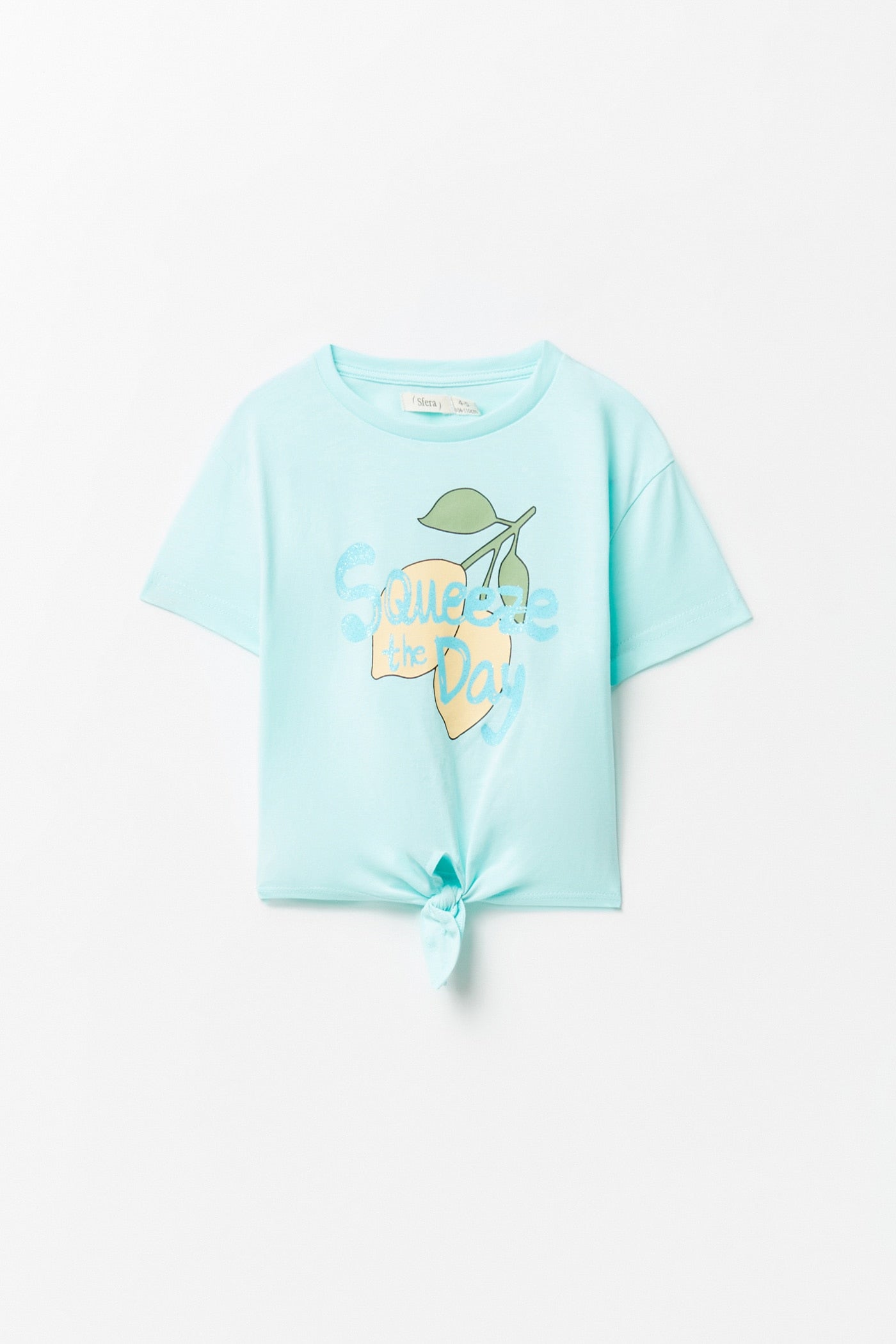 Sfera Lemon Knot T-Shirt - Turquoise 1 Shaws Department Stores