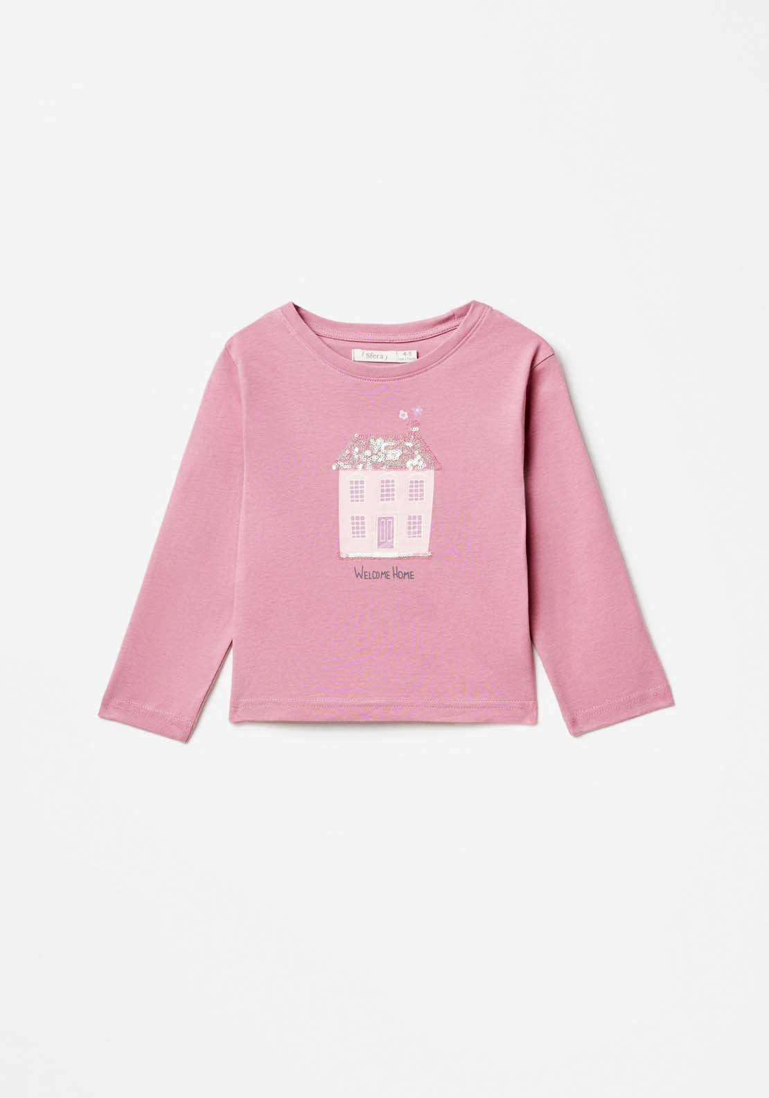 Sfera Long Sleeve House Tshirt - Pink 1 Shaws Department Stores