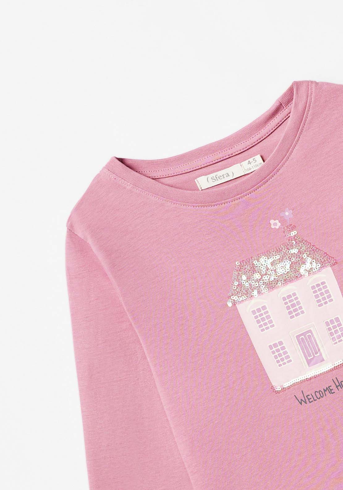 Sfera Long Sleeve House Tshirt - Pink 2 Shaws Department Stores