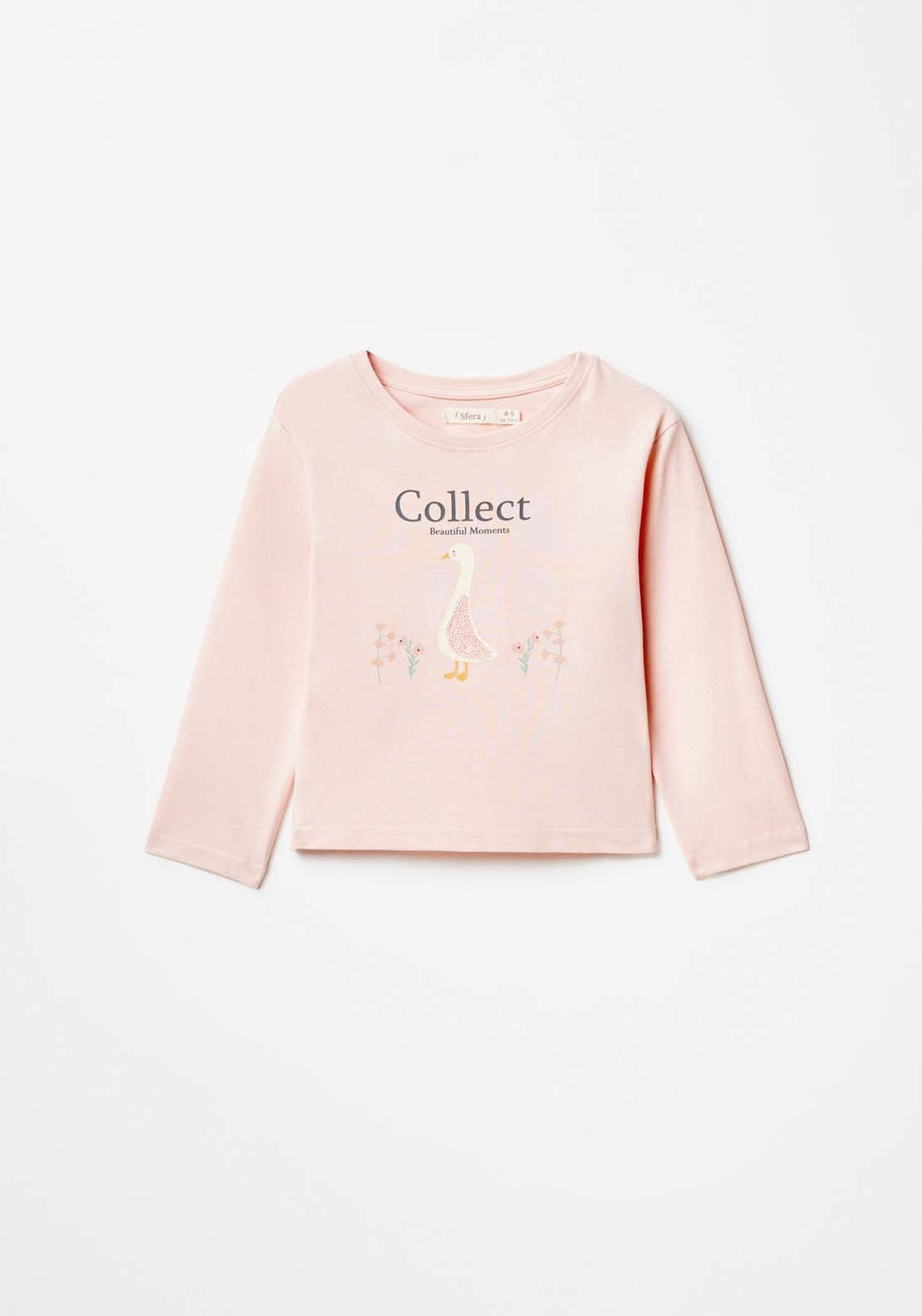 Sfera Long Sleeve Duck Tshirt - Pink Light 1 Shaws Department Stores