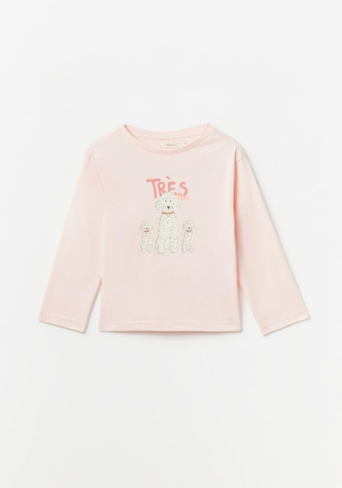 Sfera Girls Long-sleeved T-shirt - Pink Light 6 Shaws Department Stores