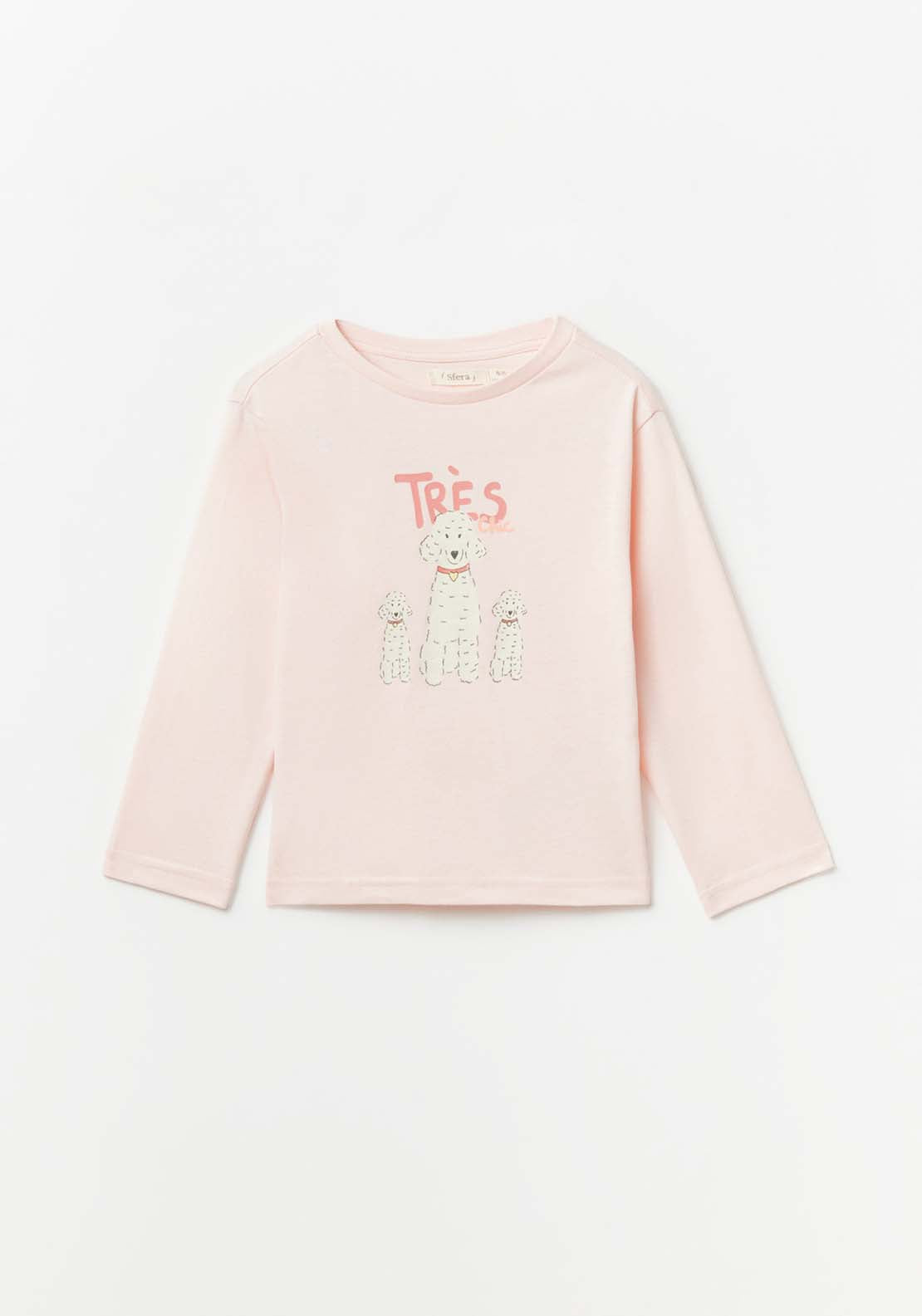 Sfera Girls Long-sleeved T-shirt - Pink Light 1 Shaws Department Stores