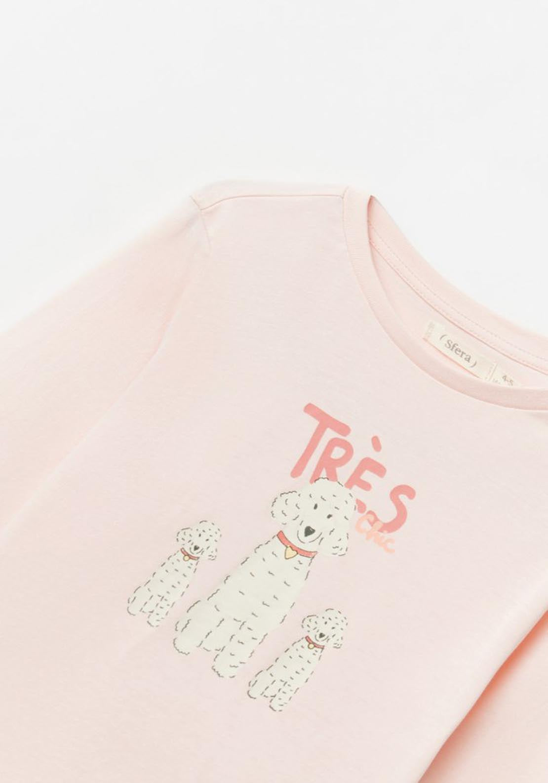 Sfera Girls Long-sleeved T-shirt - Pink Light 4 Shaws Department Stores