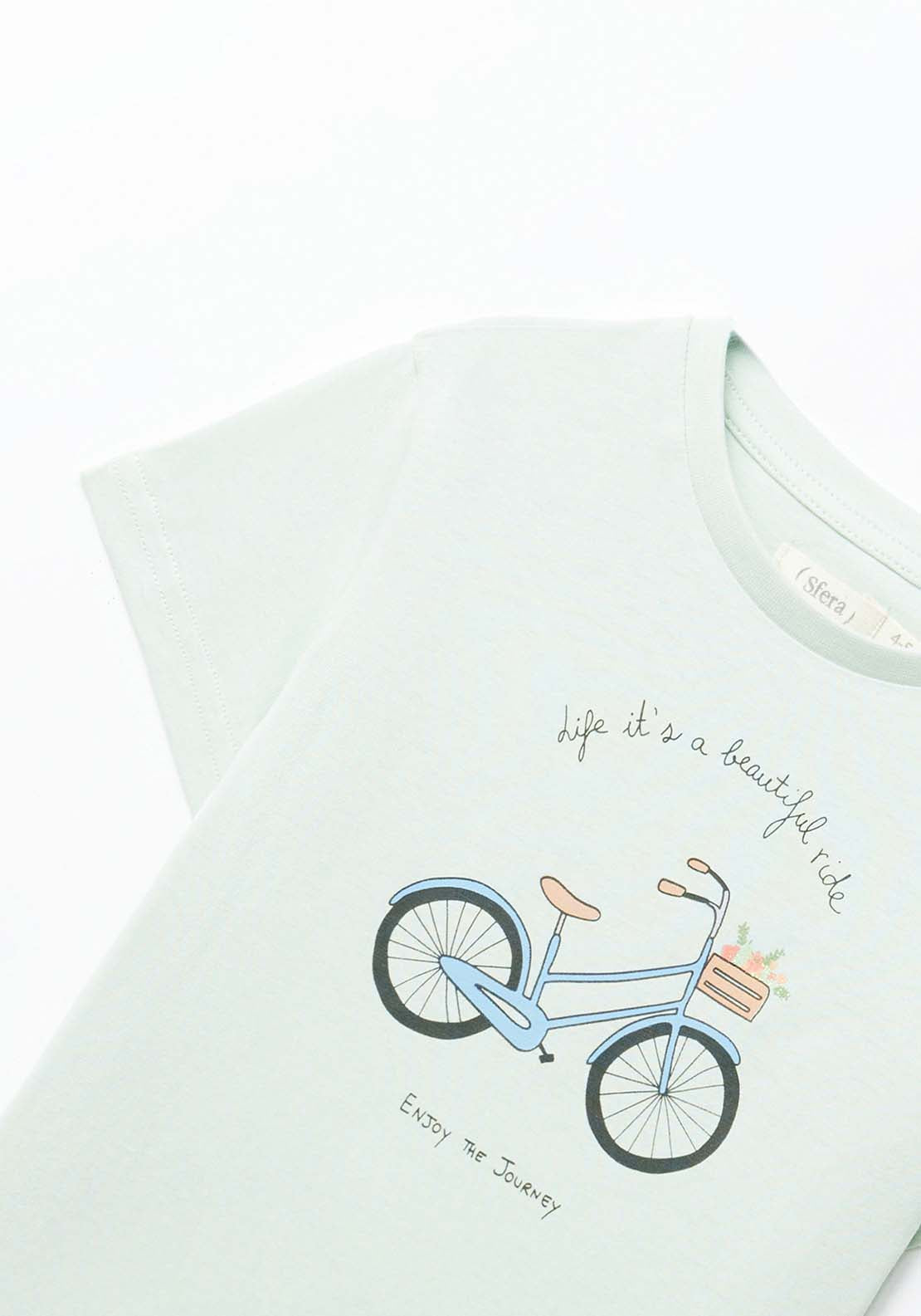 Sfera Placement print T-shirt - Green Light 2 Shaws Department Stores