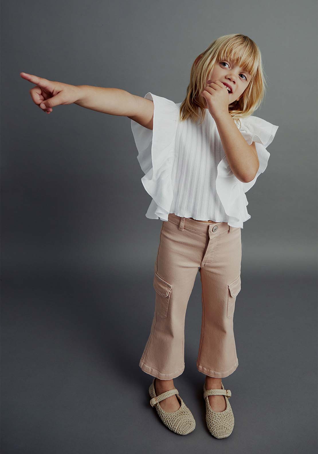 Sfera Fancy ribbed top - Ecru 5 Shaws Department Stores