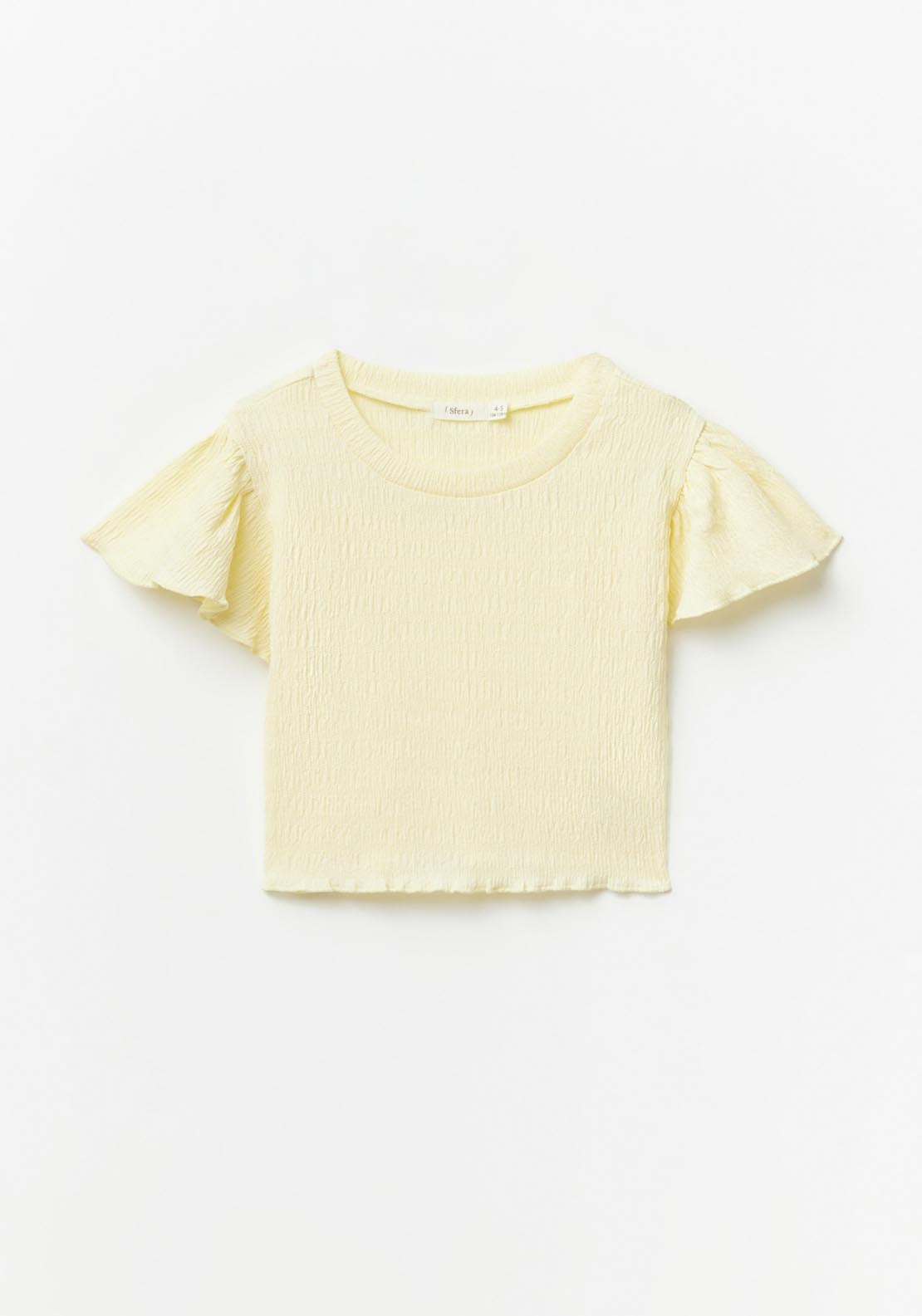 Sfera Wrinkle-Effect Top - Yellow 1 Shaws Department Stores