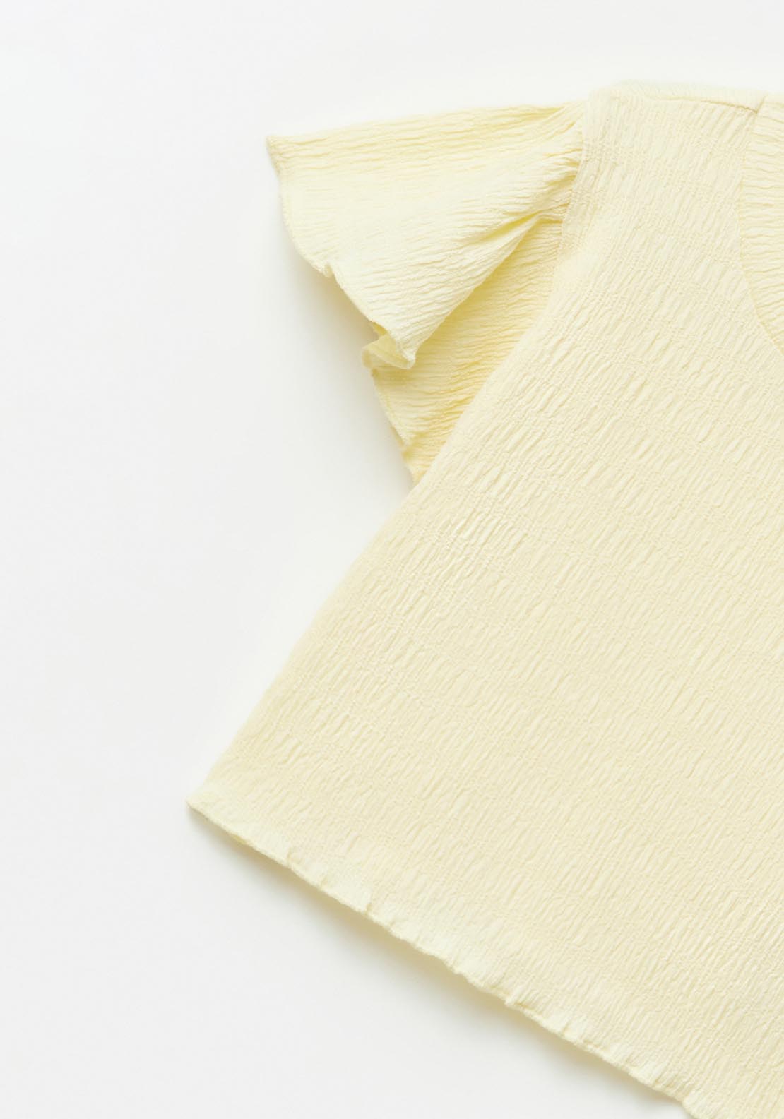 Sfera Wrinkle-Effect Top - Yellow 3 Shaws Department Stores