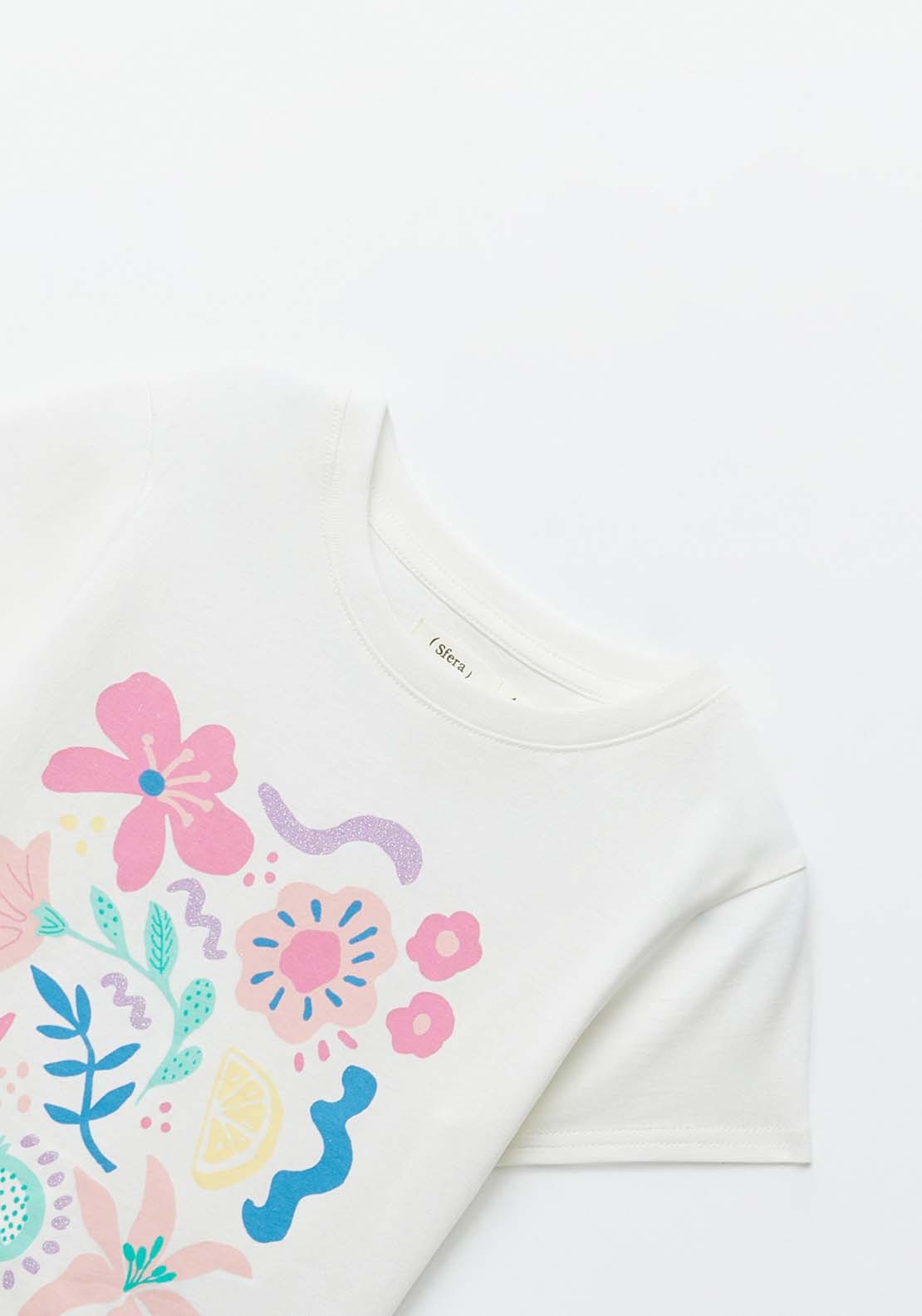 Sfera Motifs T-shirt - White 3 Shaws Department Stores