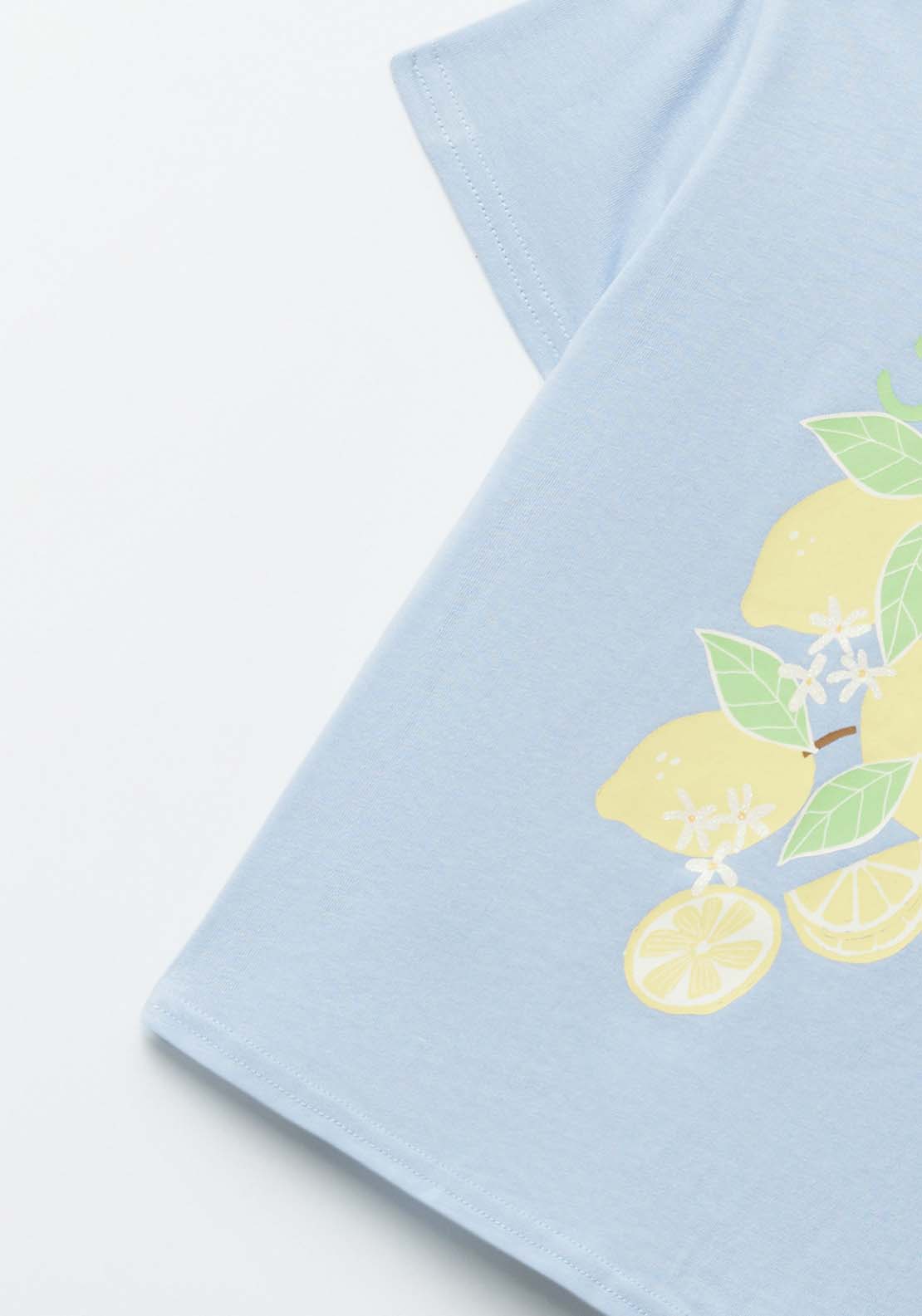 Sfera Motifs T-shirt - Blue 3 Shaws Department Stores