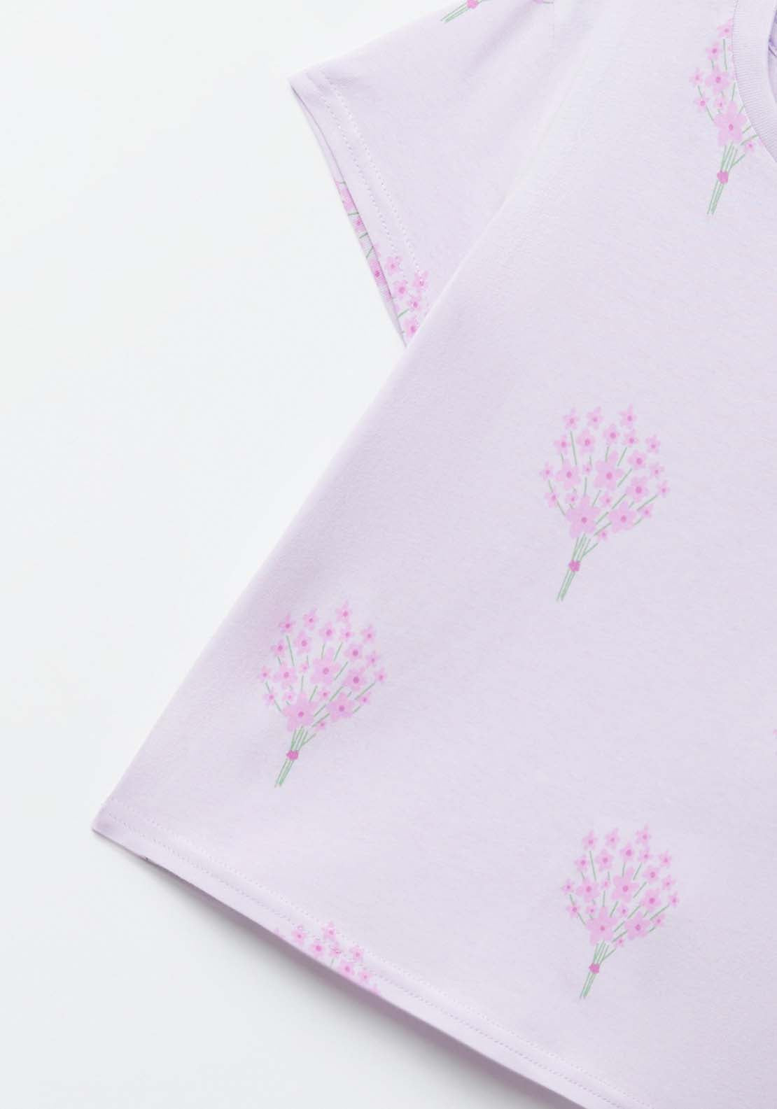 Sfera Flowers T-shirt - Lilac 2 Shaws Department Stores