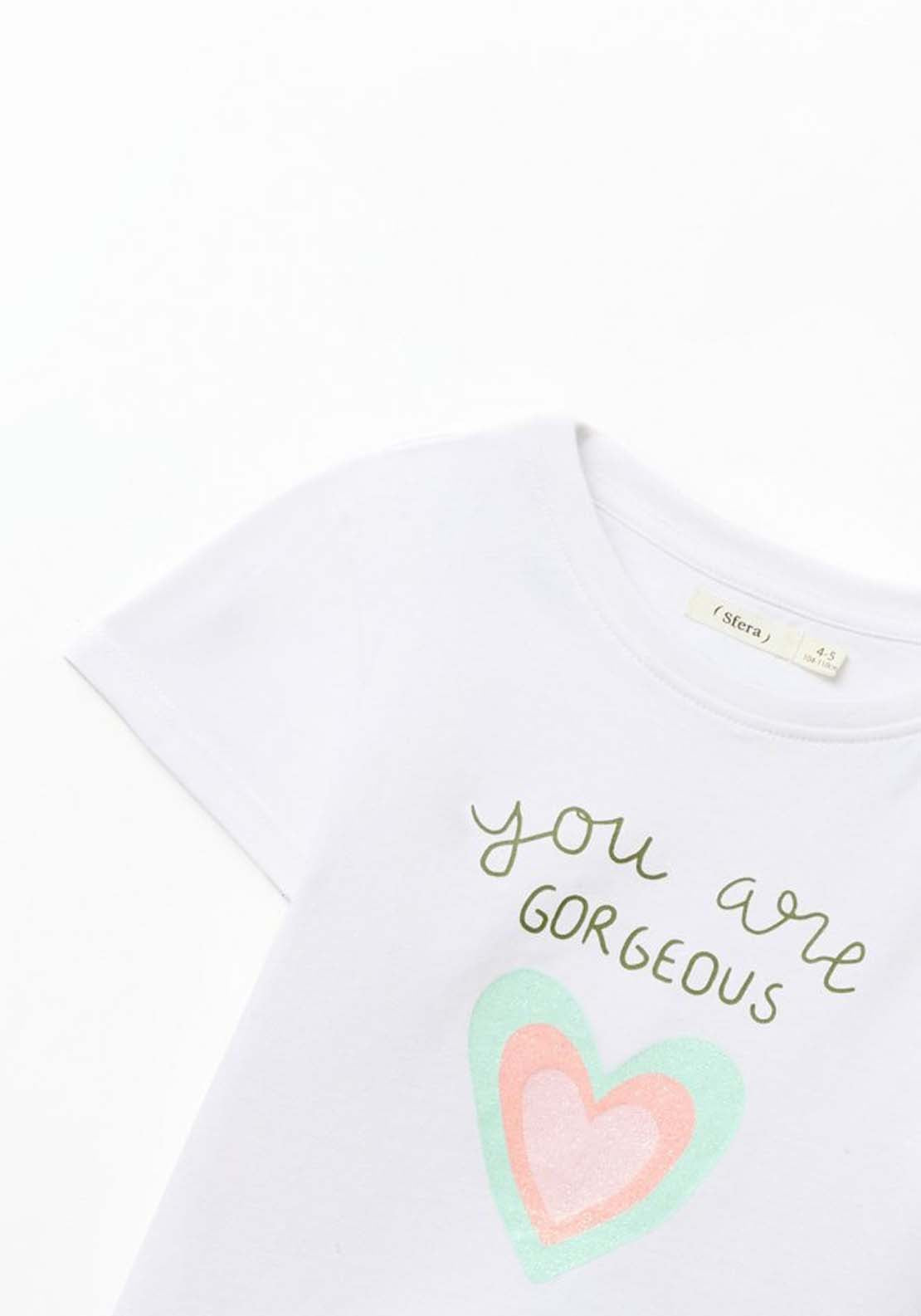 Print T-Shirt - Cream Ivory