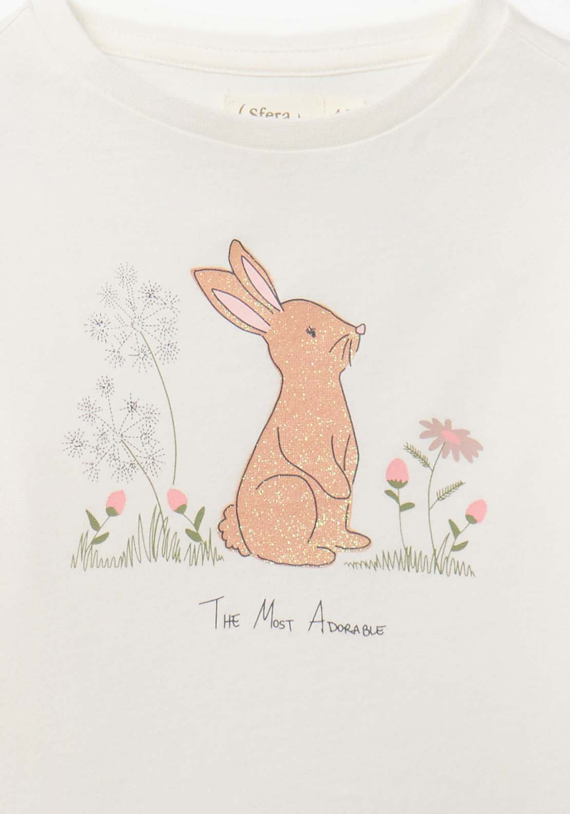 Bunny Long-Sleeved T-Shirt - Cream