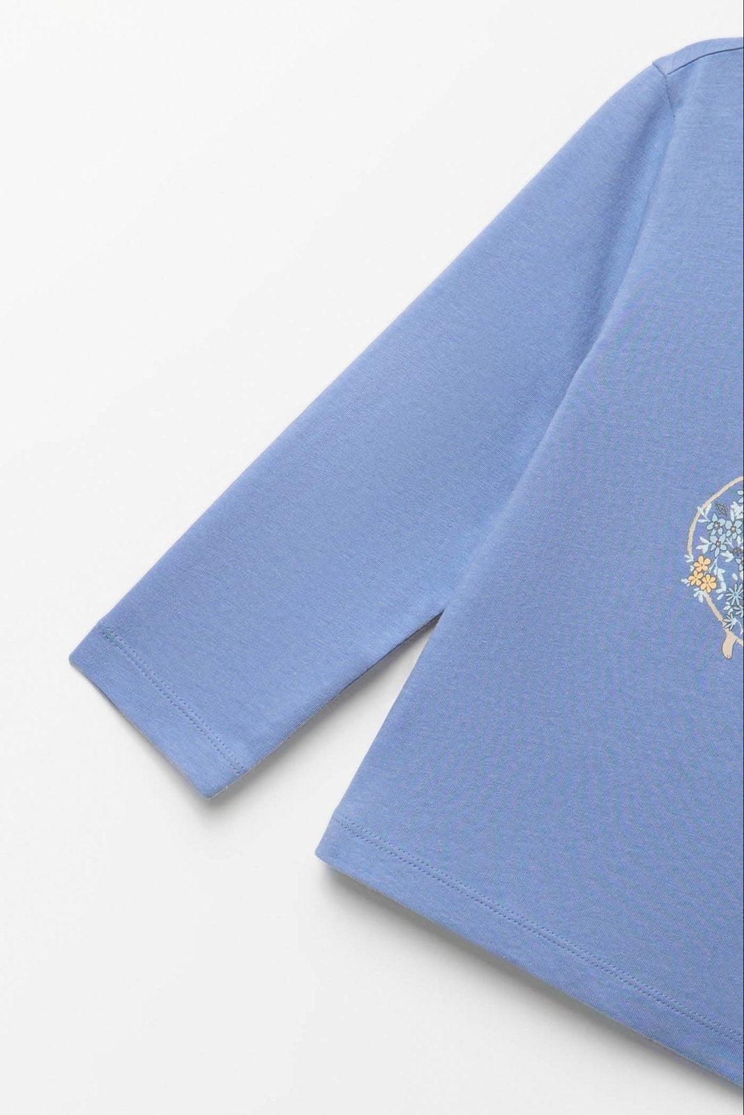 Hedgehog Print Long Sleeved T-Shirt - Blue