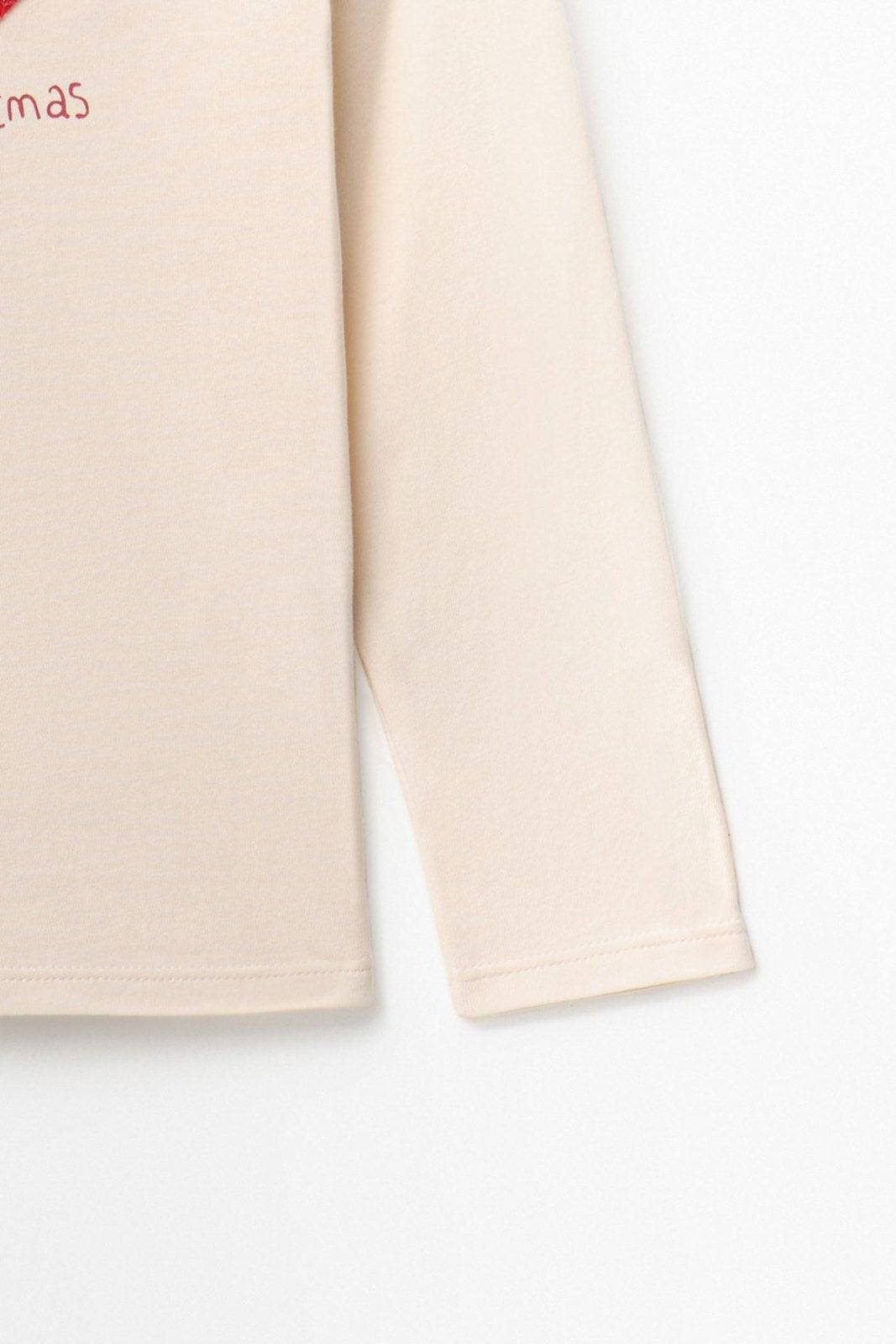 Sfera Long-Sleeved T-Shirt With Heart Print - Cream 3 Shaws Department Stores