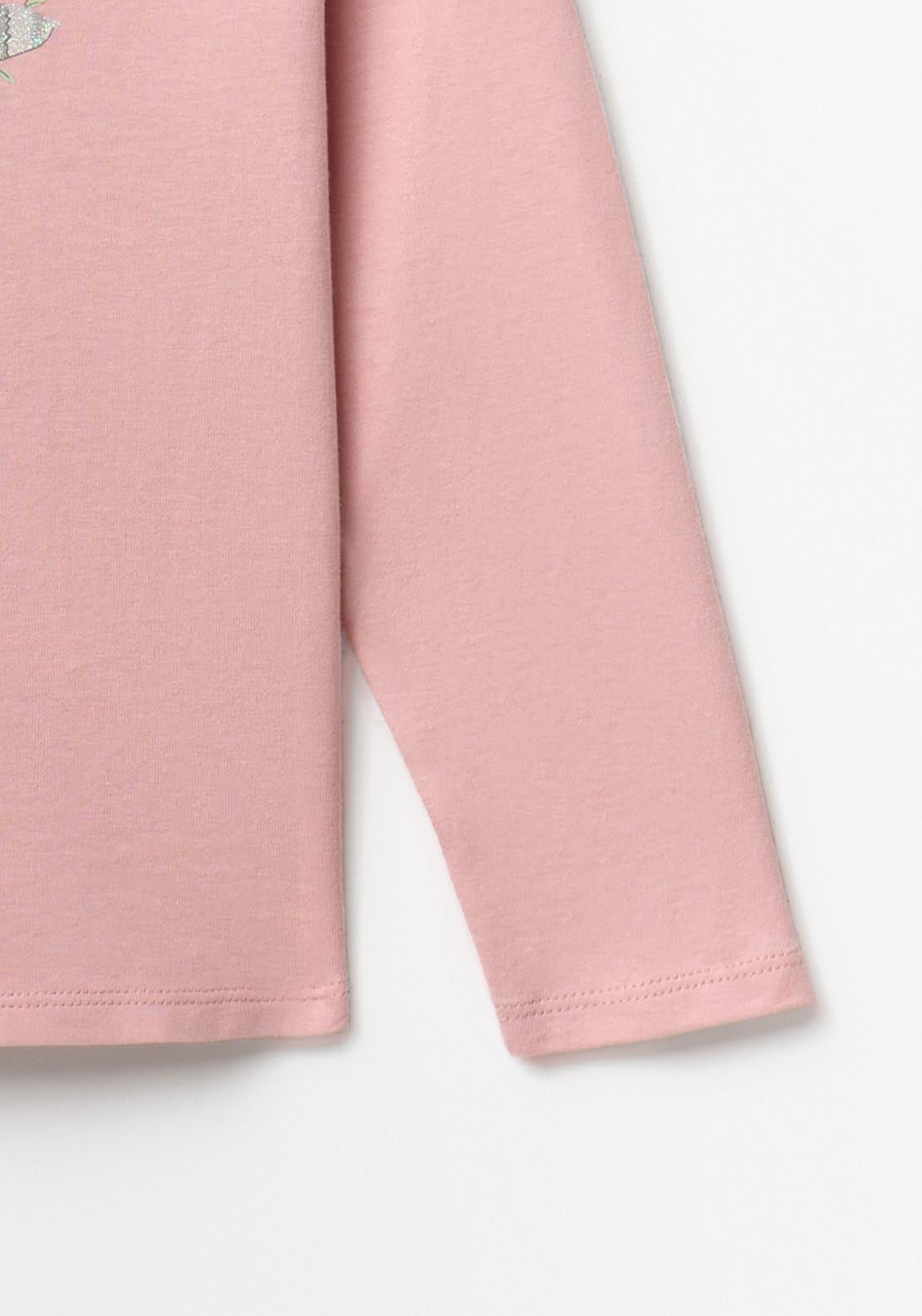 Raccoon Long Sleeve T-shirt - Pink