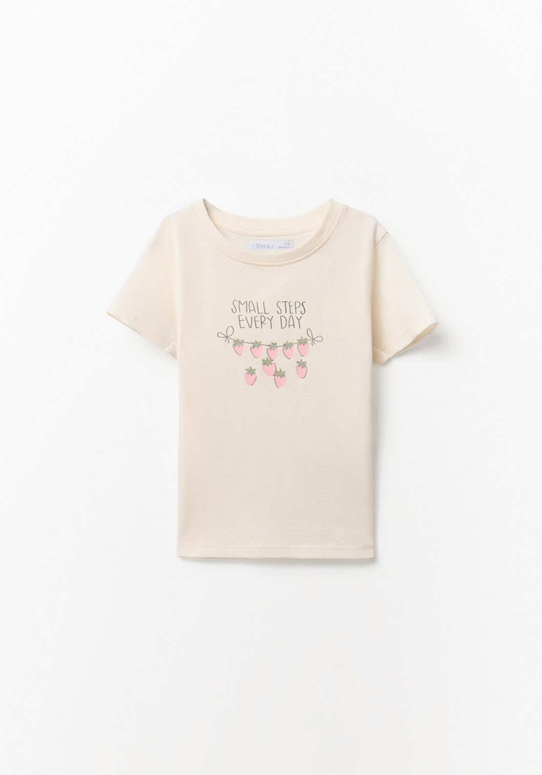 Strawberries T-shirt - Cream