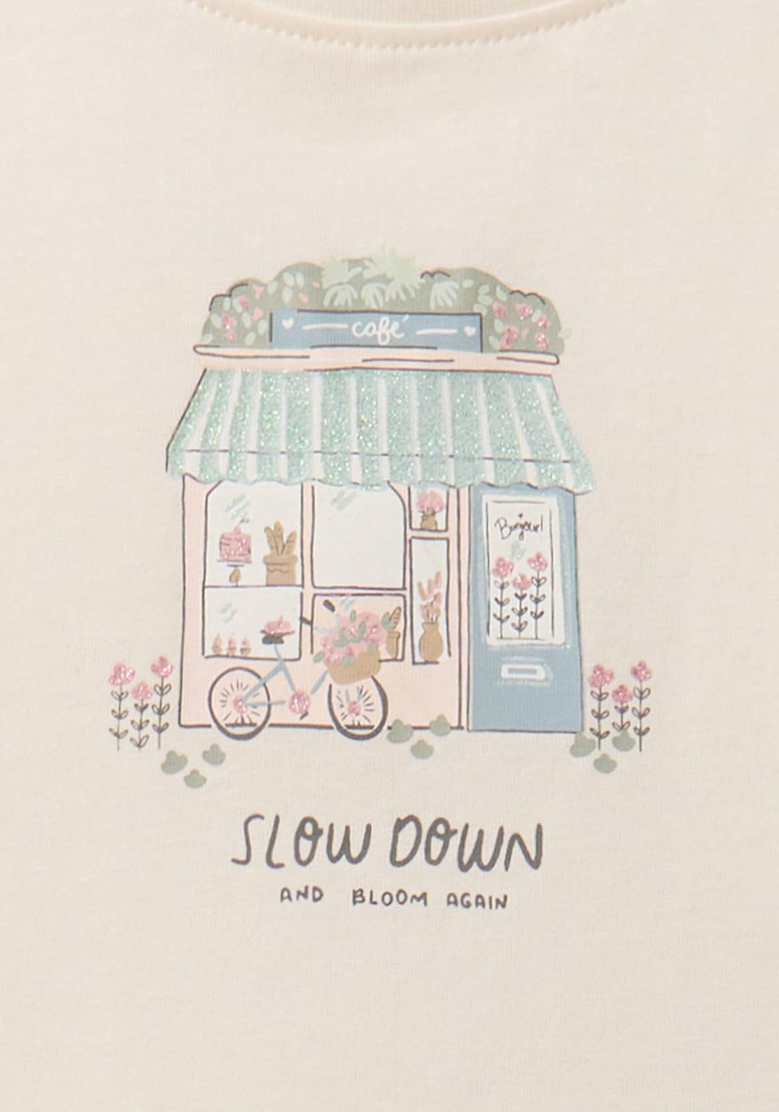 Café T-shirt - Cream