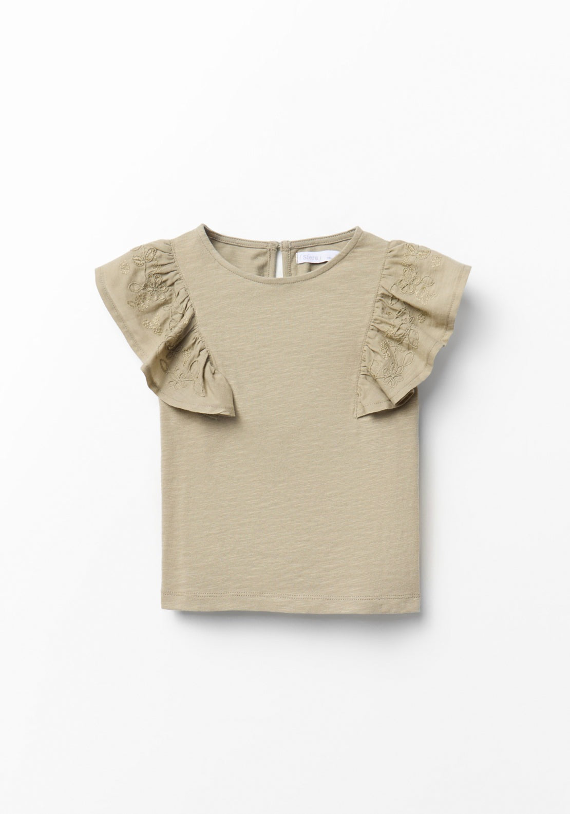 Embroidered Sleeve T-Shirt - Green