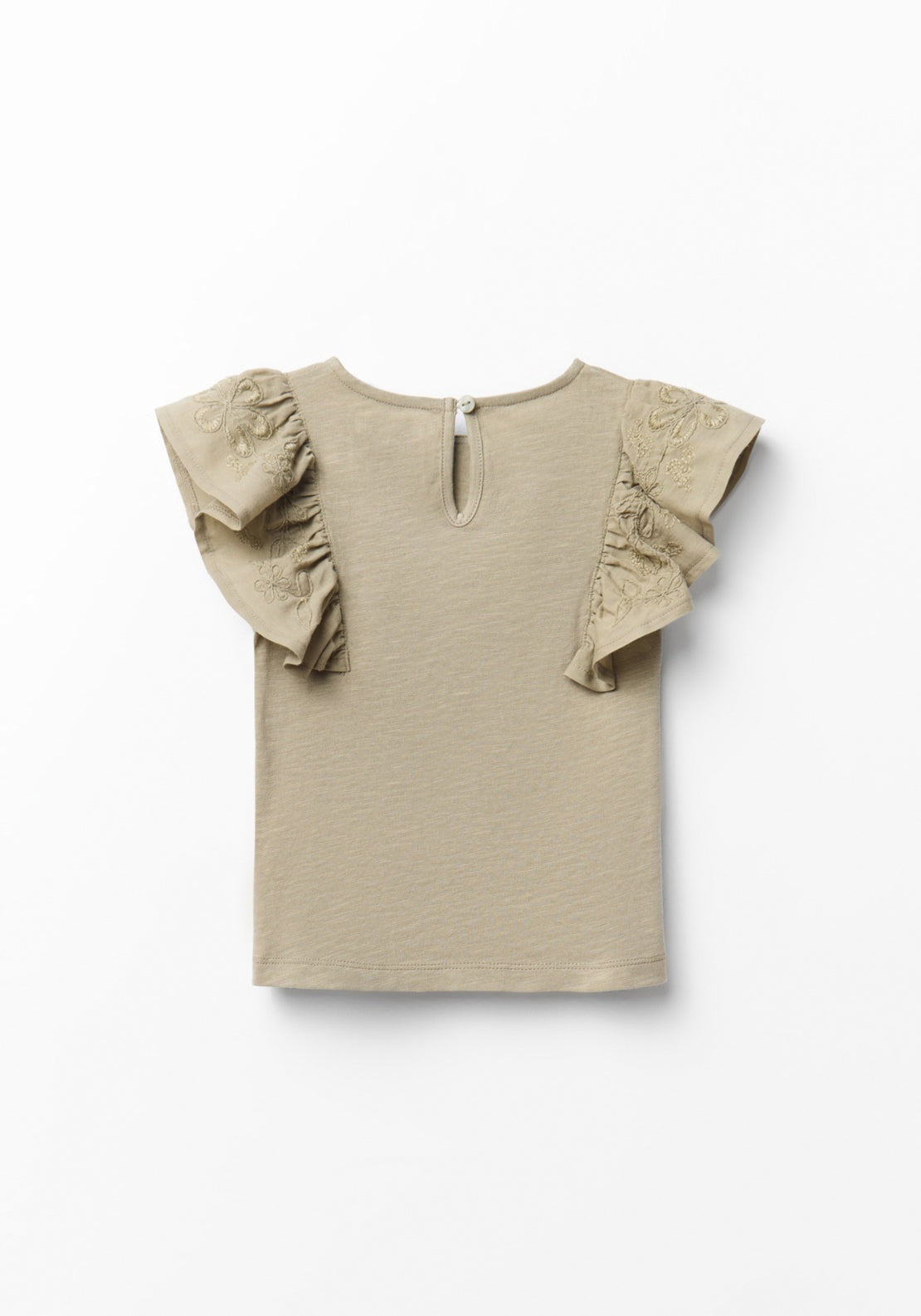 Embroidered Sleeve T-Shirt - Green