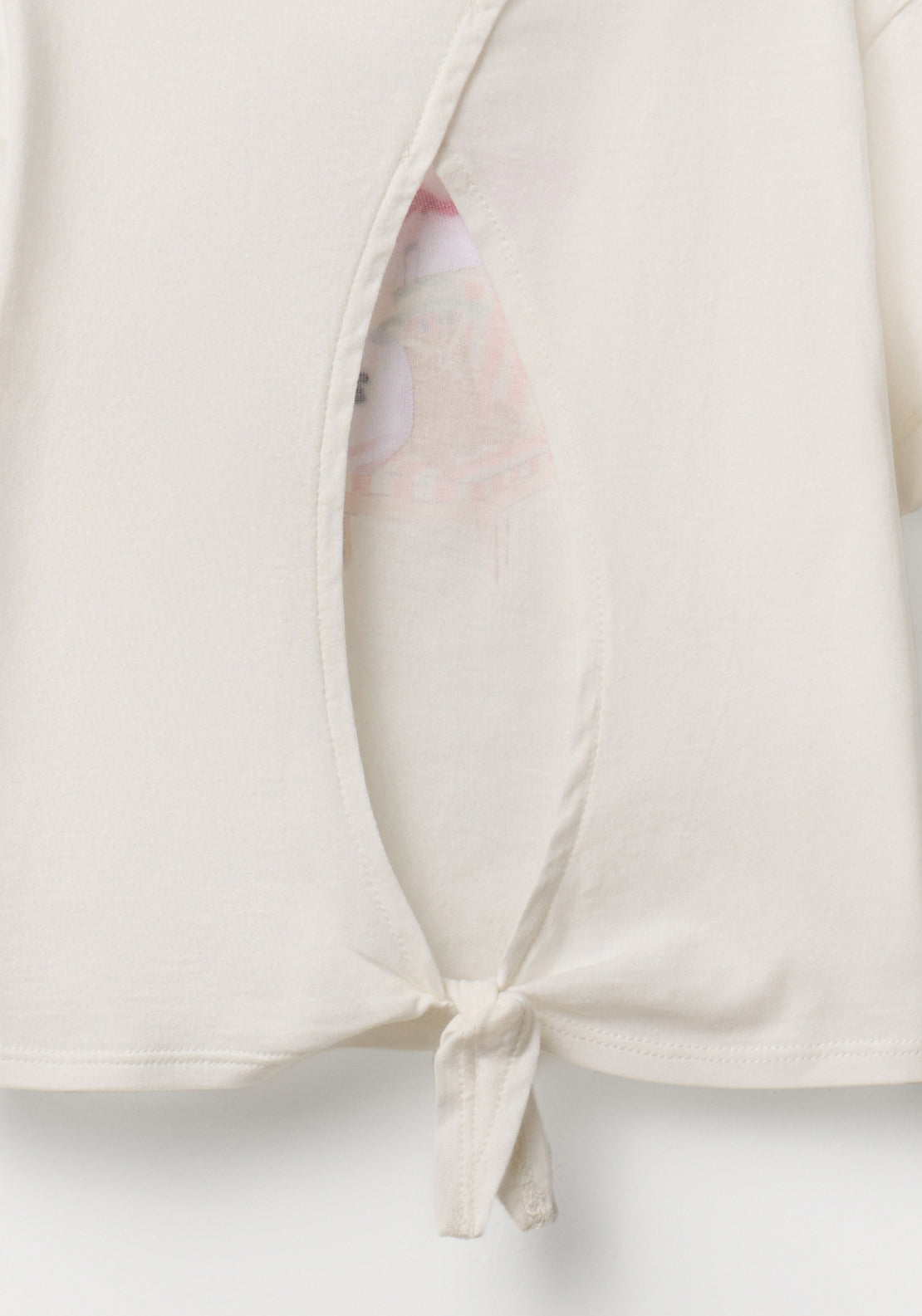 Little Cat Knot T-Shirt - Cream