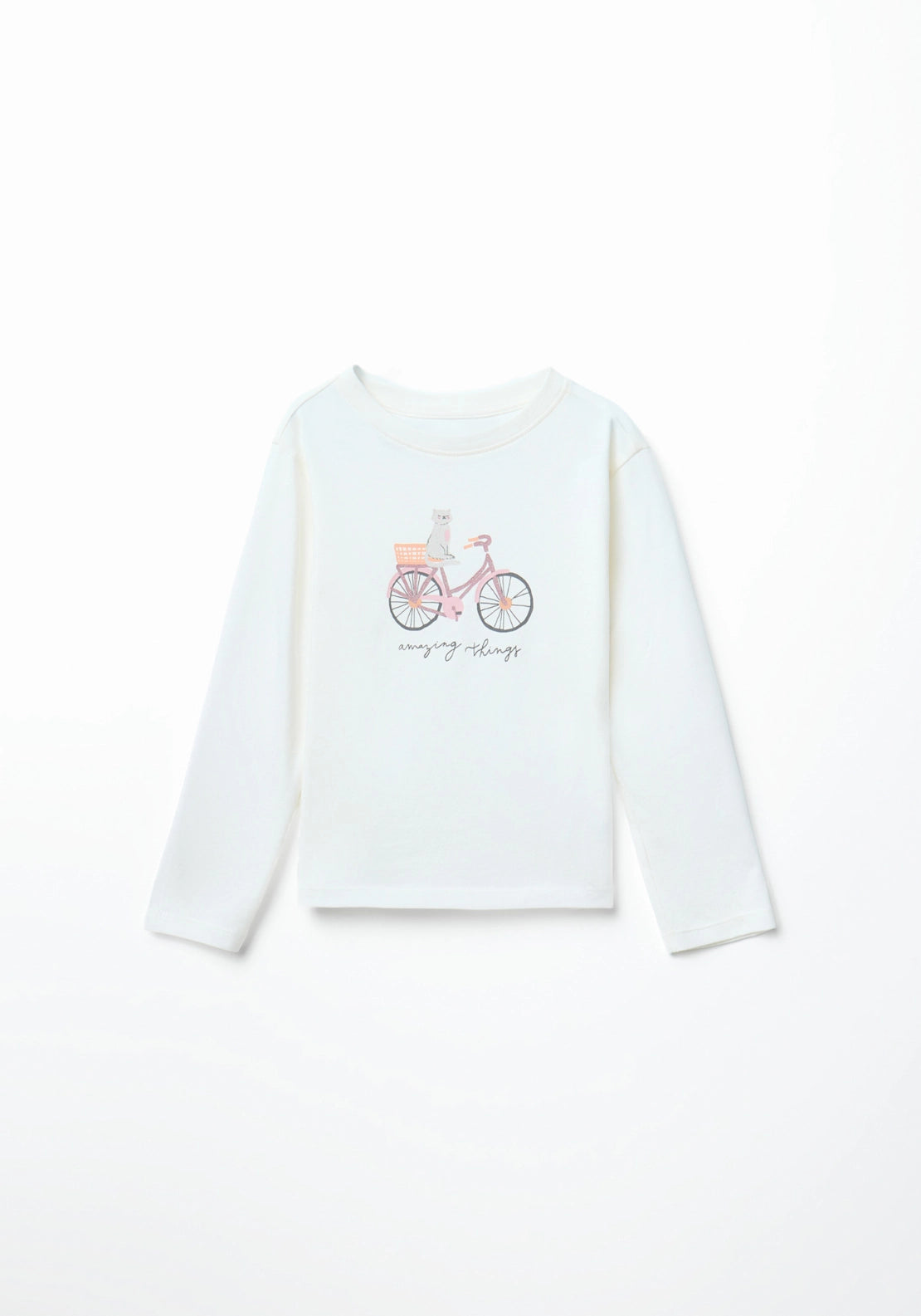Essential Long Sleeve Graphic Tee - Cream