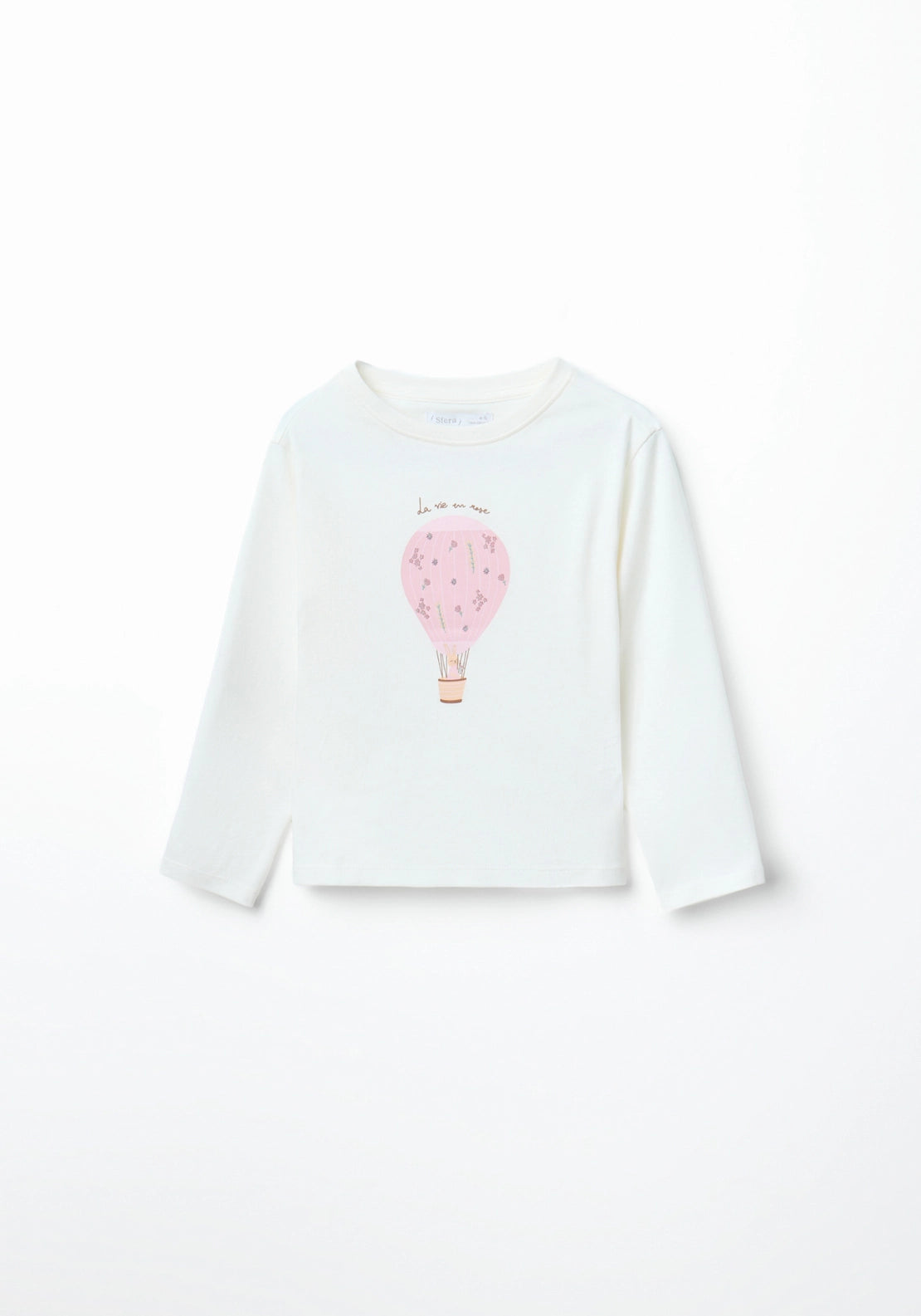 Long-Sleeve Air Balloon T-Shirt - Cream