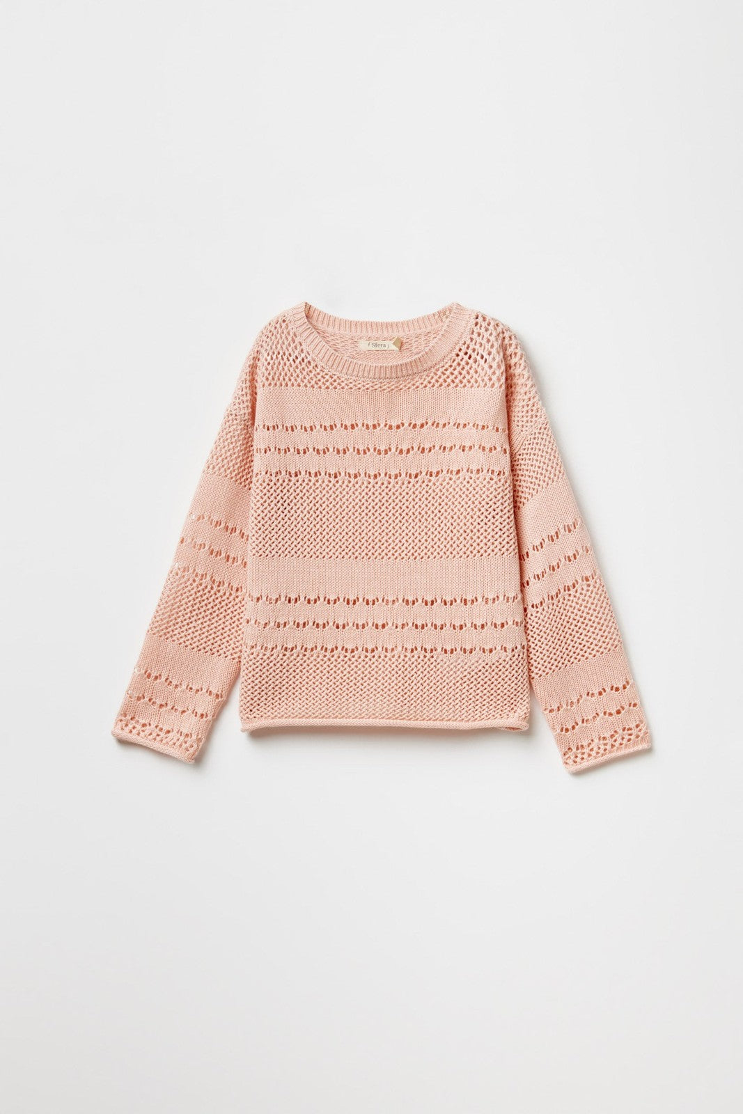 Sfera Baby girl openwork sweater - Pink 2 Shaws Department Stores