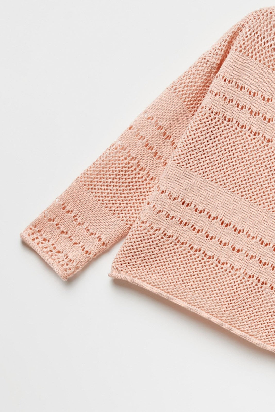 Sfera Baby girl openwork sweater - Pink 4 Shaws Department Stores