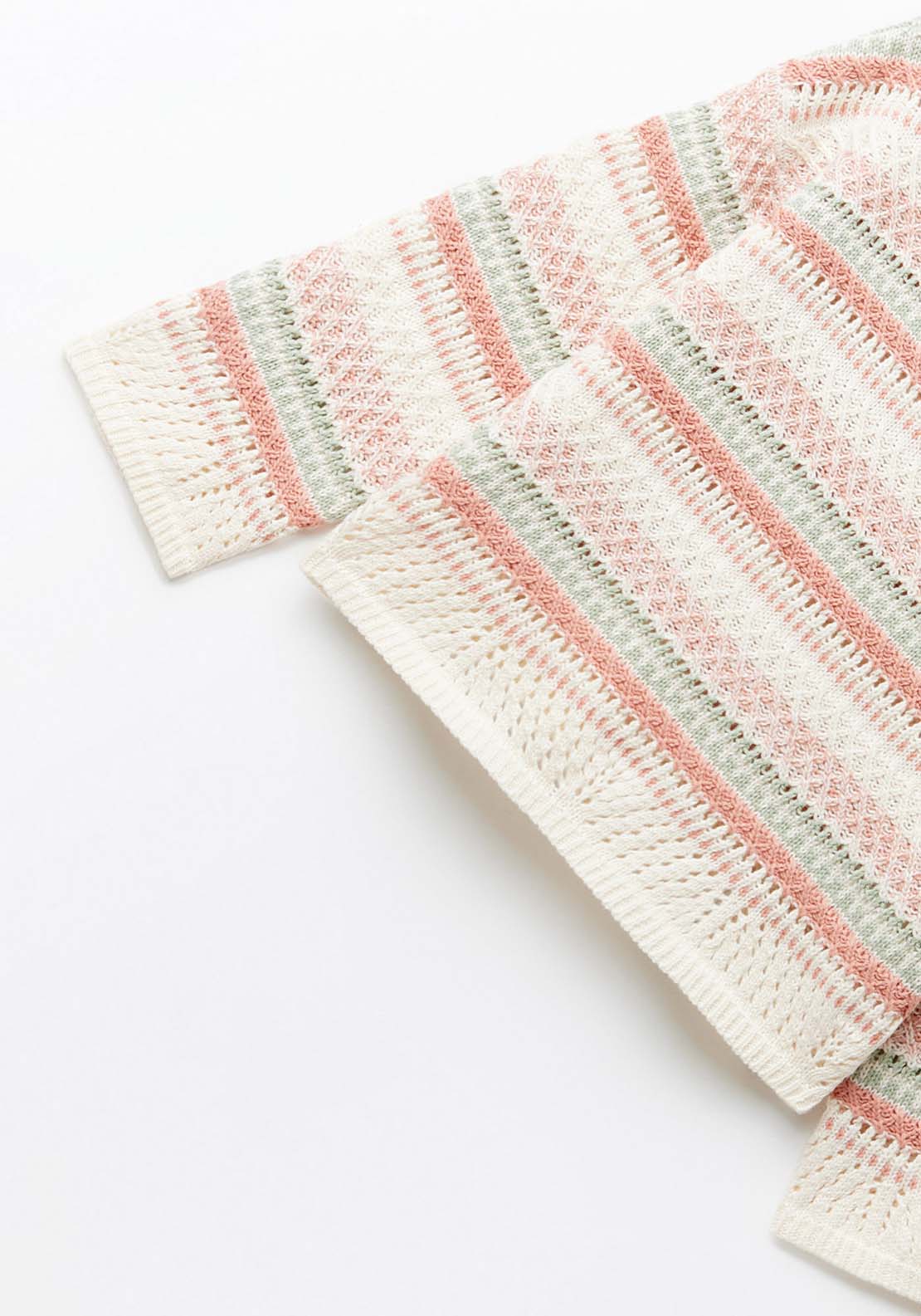 Sfera Stripes fancy sweater - Salmon 7 Shaws Department Stores