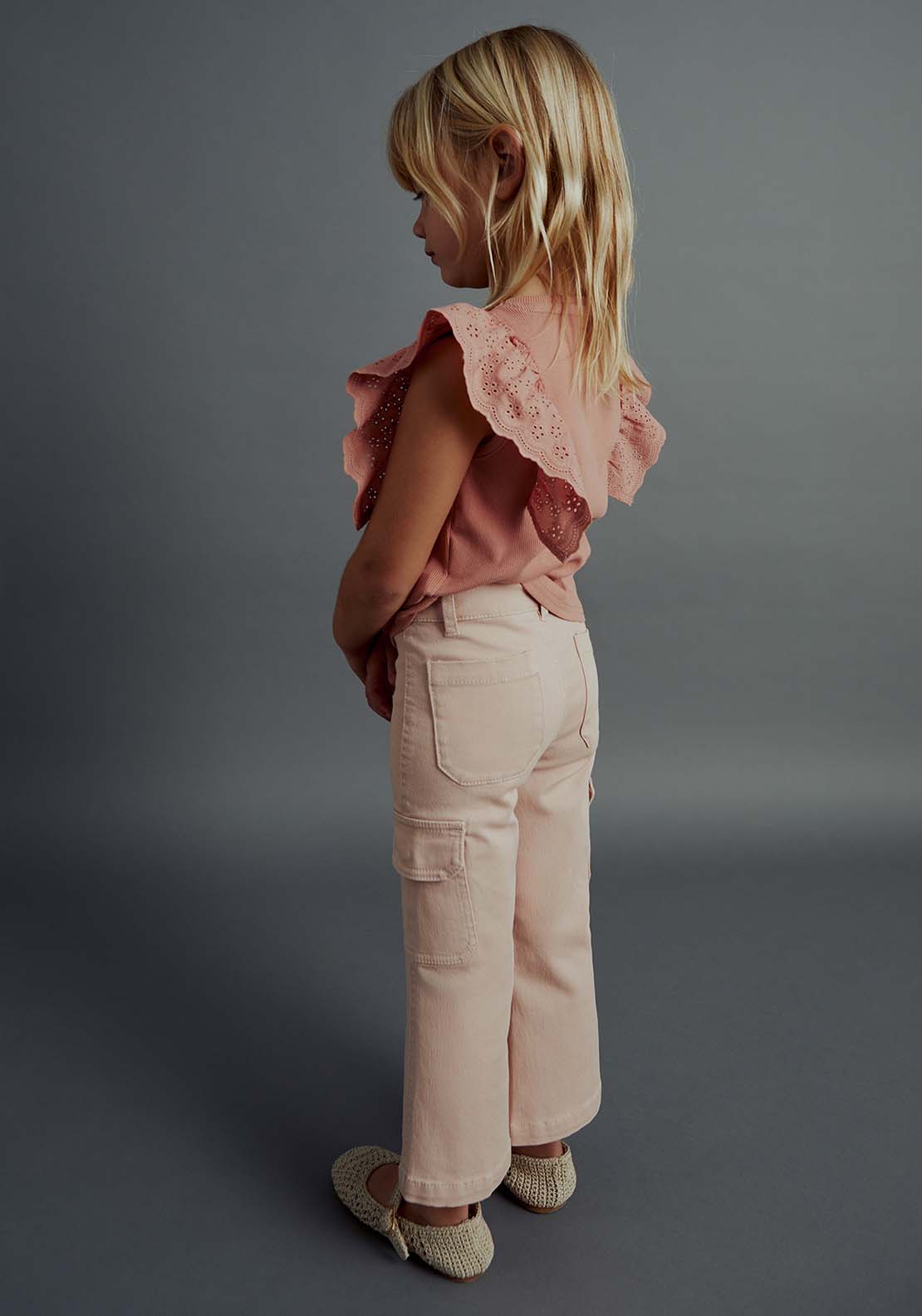 Sfera Denim cargo trousers - Pink Light 3 Shaws Department Stores