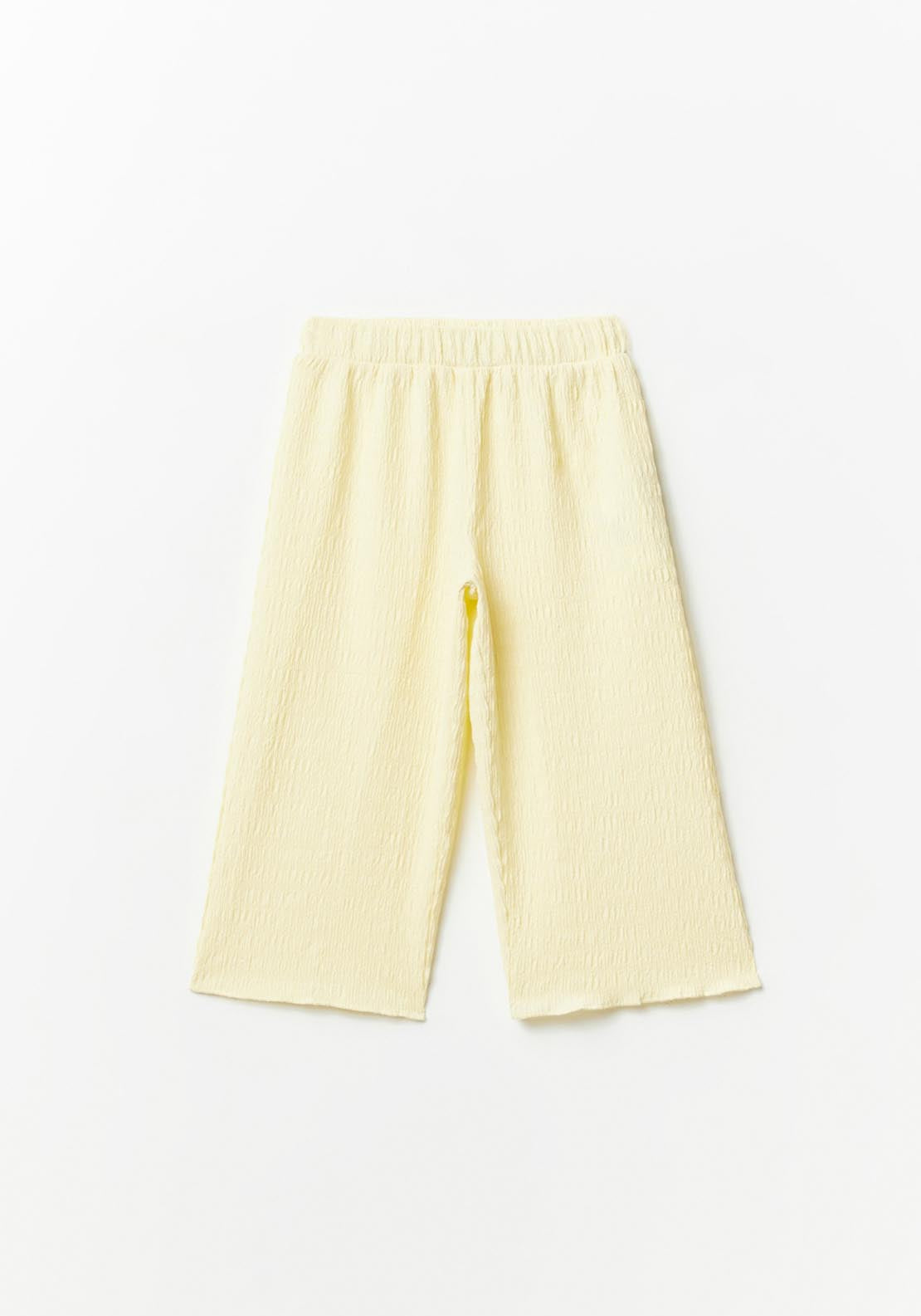 Sfera Wrinkle-Effect Trousers - Yellow 1 Shaws Department Stores