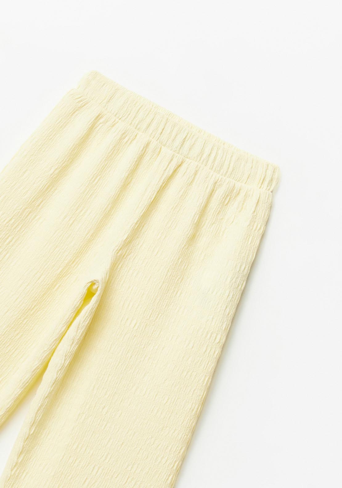 Sfera Wrinkle-Effect Trousers - Yellow 2 Shaws Department Stores