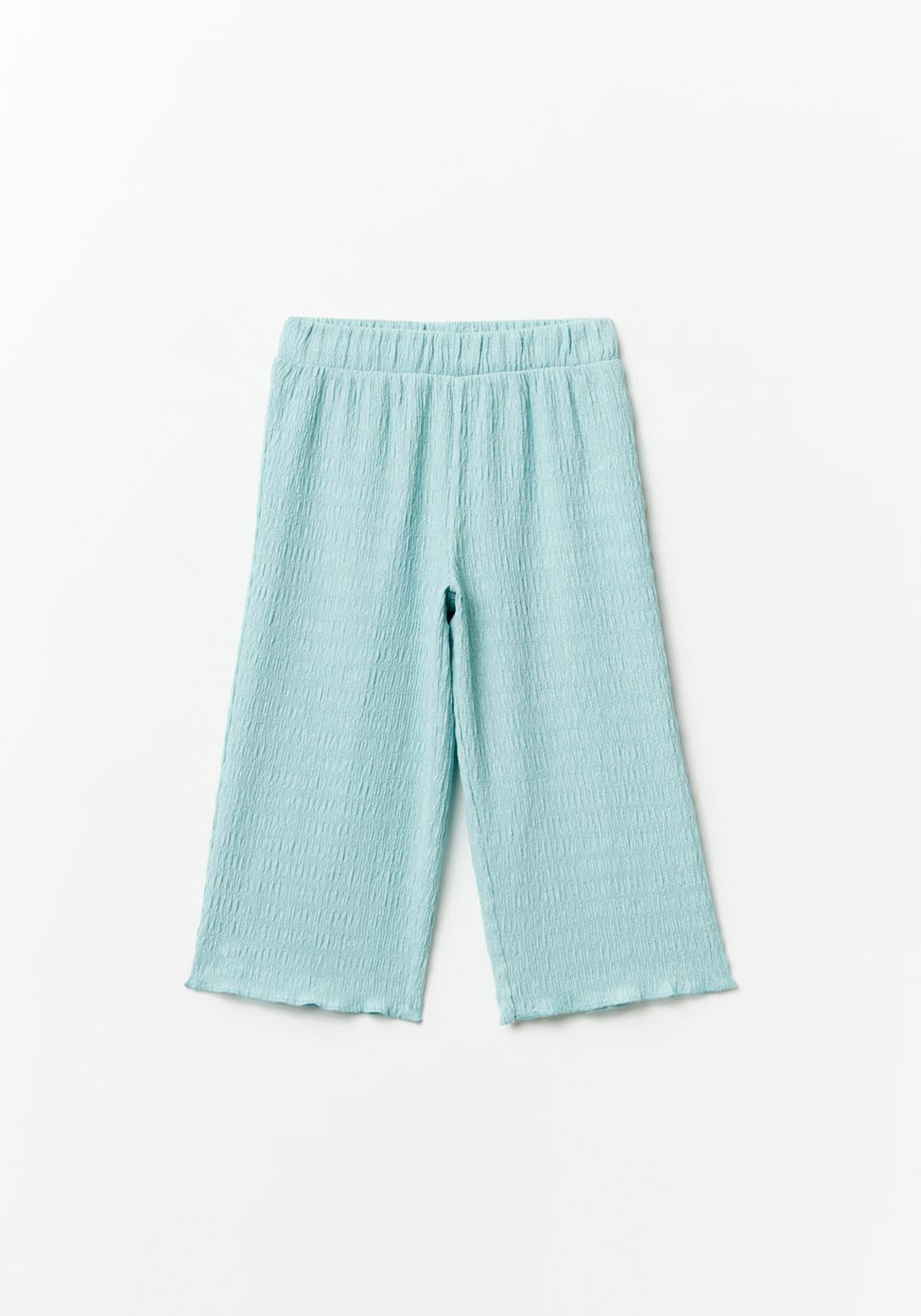 Sfera Wrinkle-Effect Trousers - Green 1 Shaws Department Stores