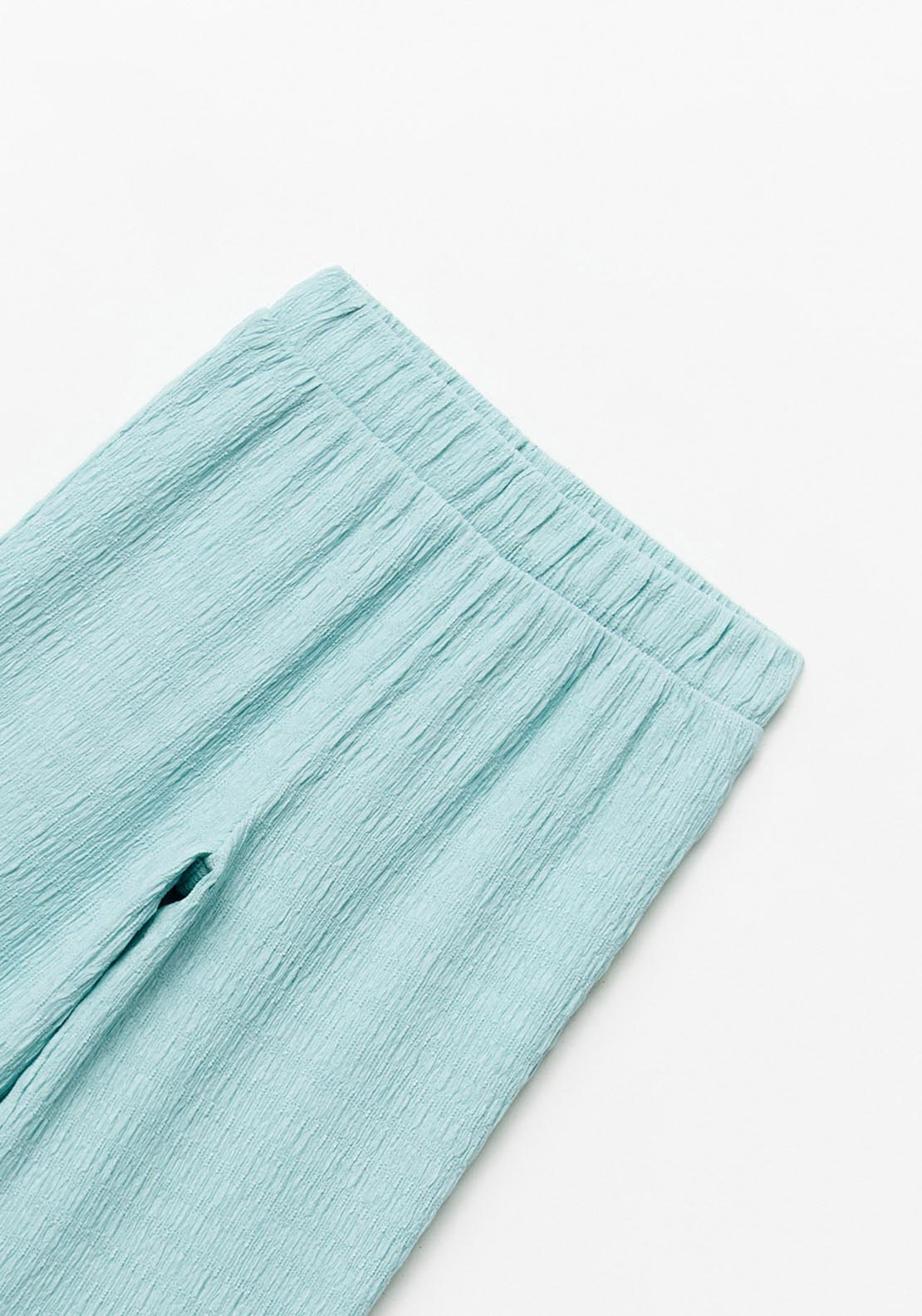 Sfera Wrinkle-Effect Trousers - Green 2 Shaws Department Stores