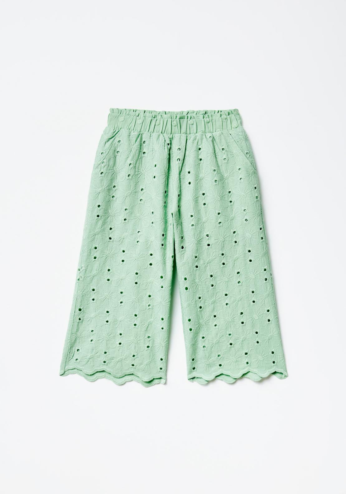 Sfera Voile Trousers - Green 1 Shaws Department Stores