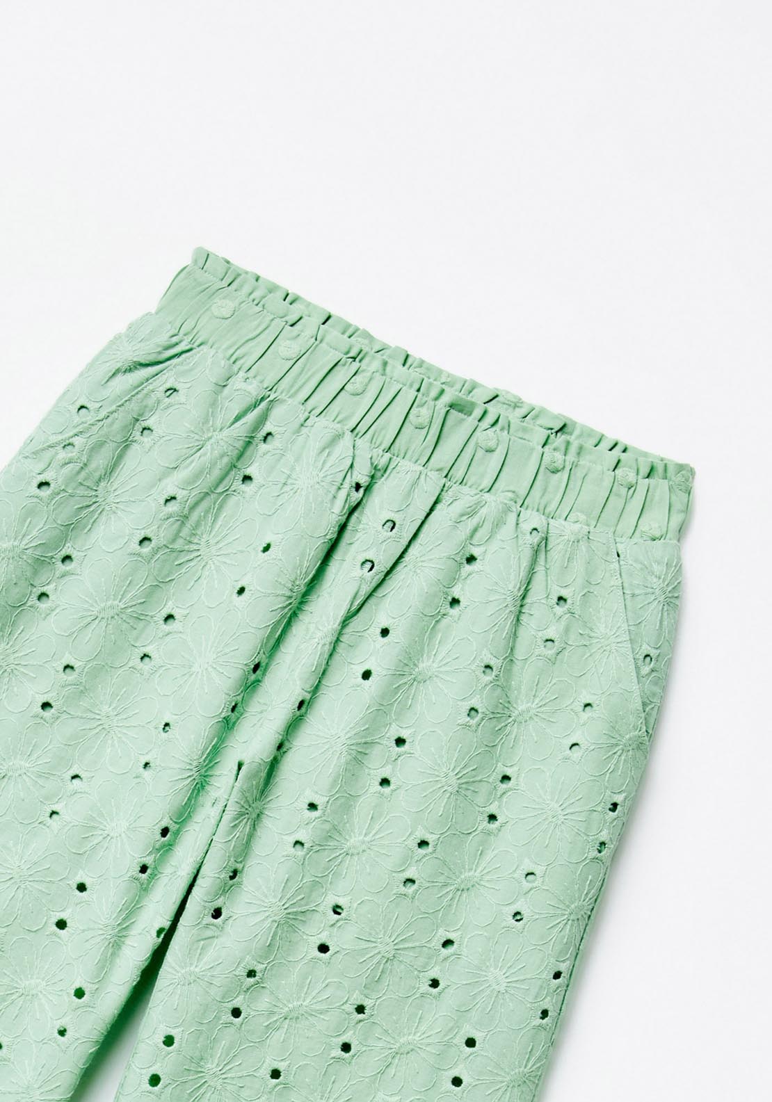 Sfera Voile Trousers - Green 2 Shaws Department Stores