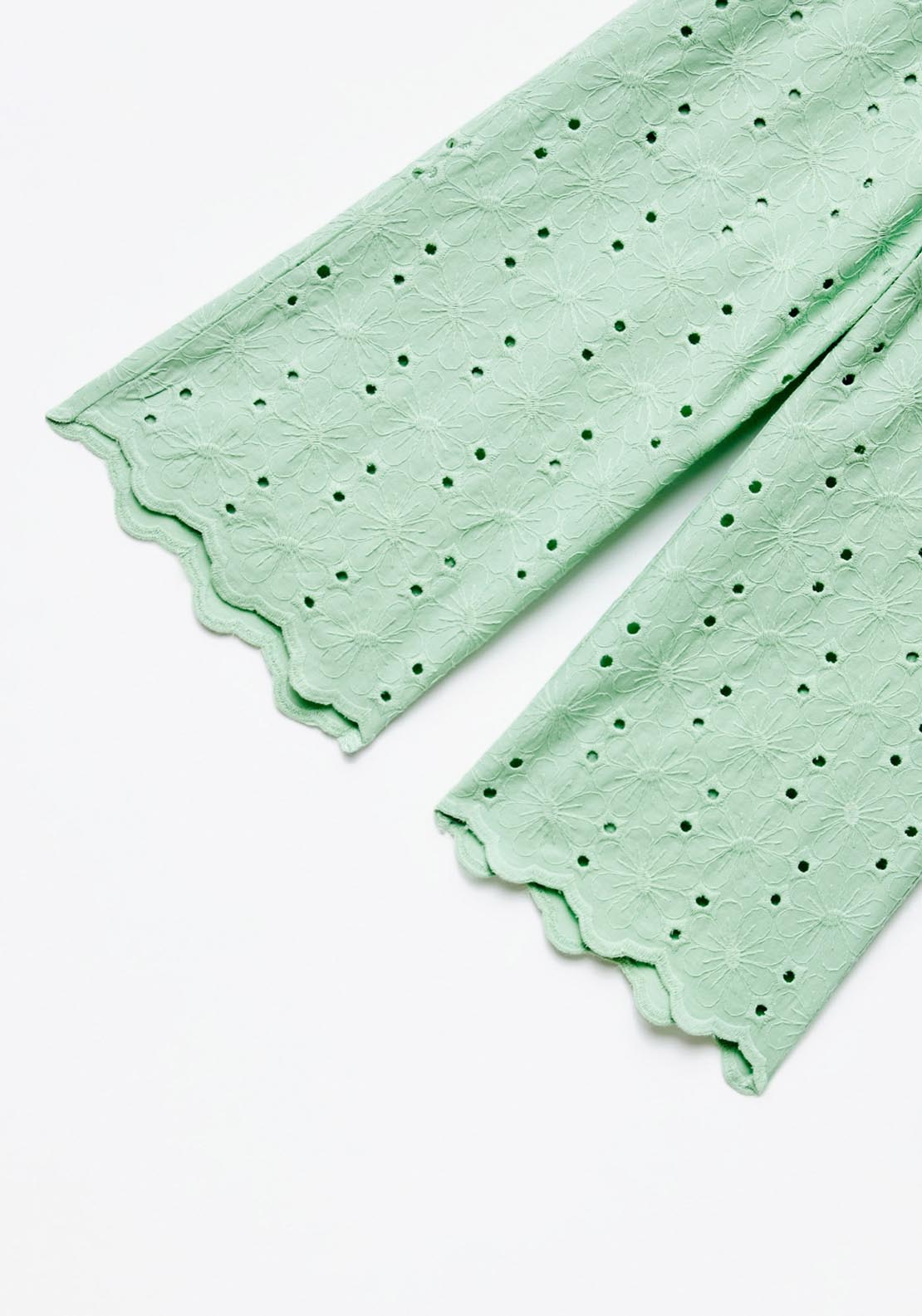 Sfera Voile Trousers - Green 3 Shaws Department Stores