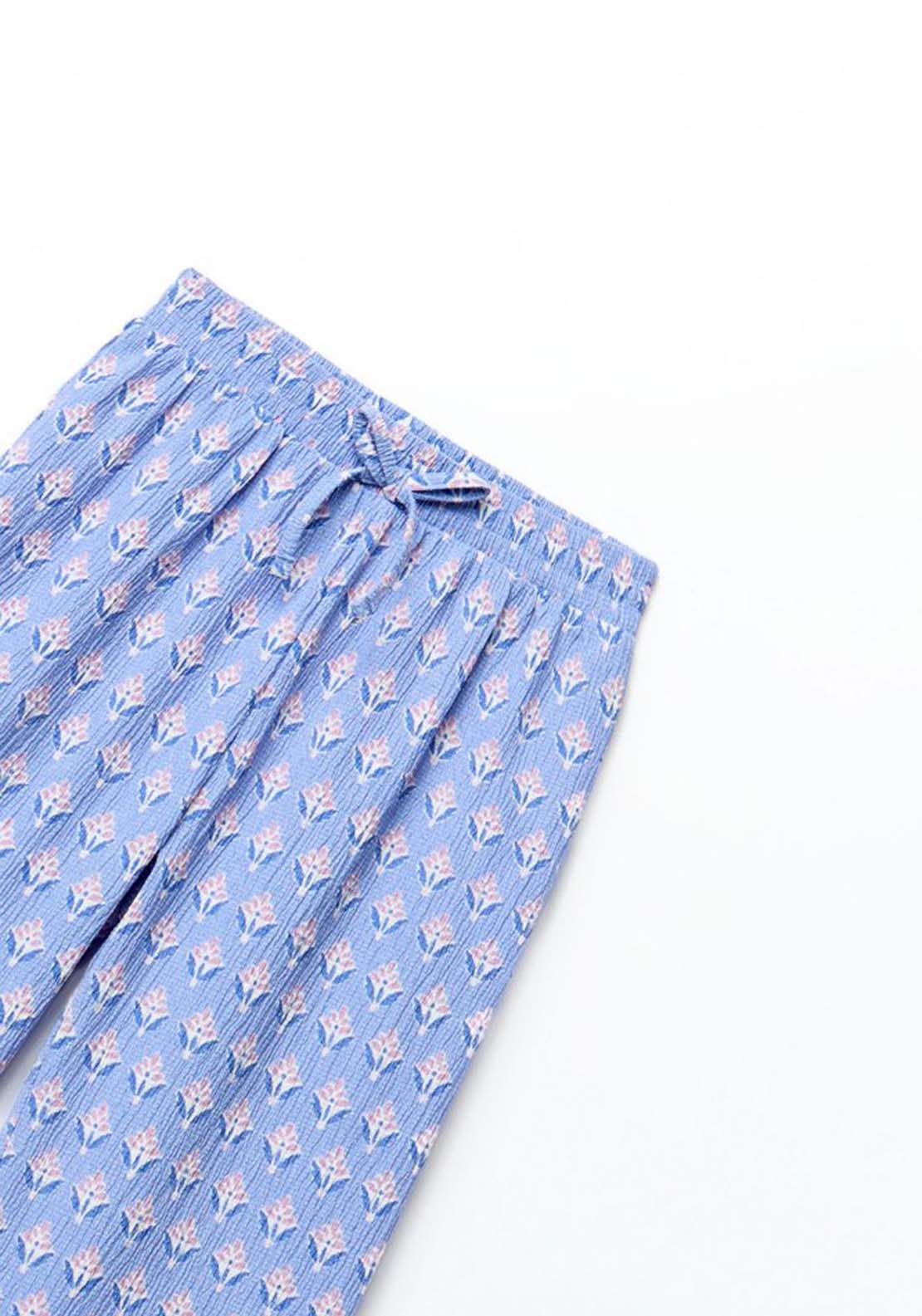 Printed Trousers - Blue
