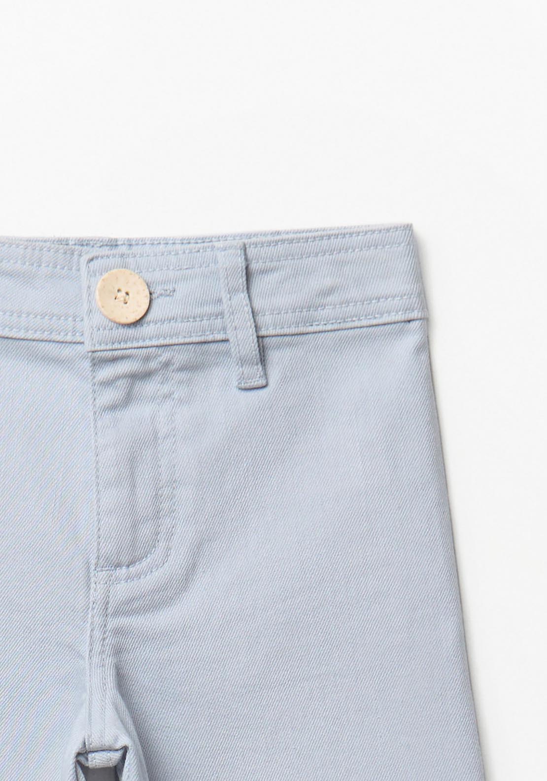 Straight Leg Trousers - Blue
